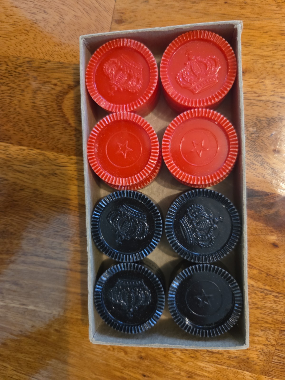 Crown Checkers Vintage 1960 Plastic Self Stacking Whitman NO. 4413 Made in USA