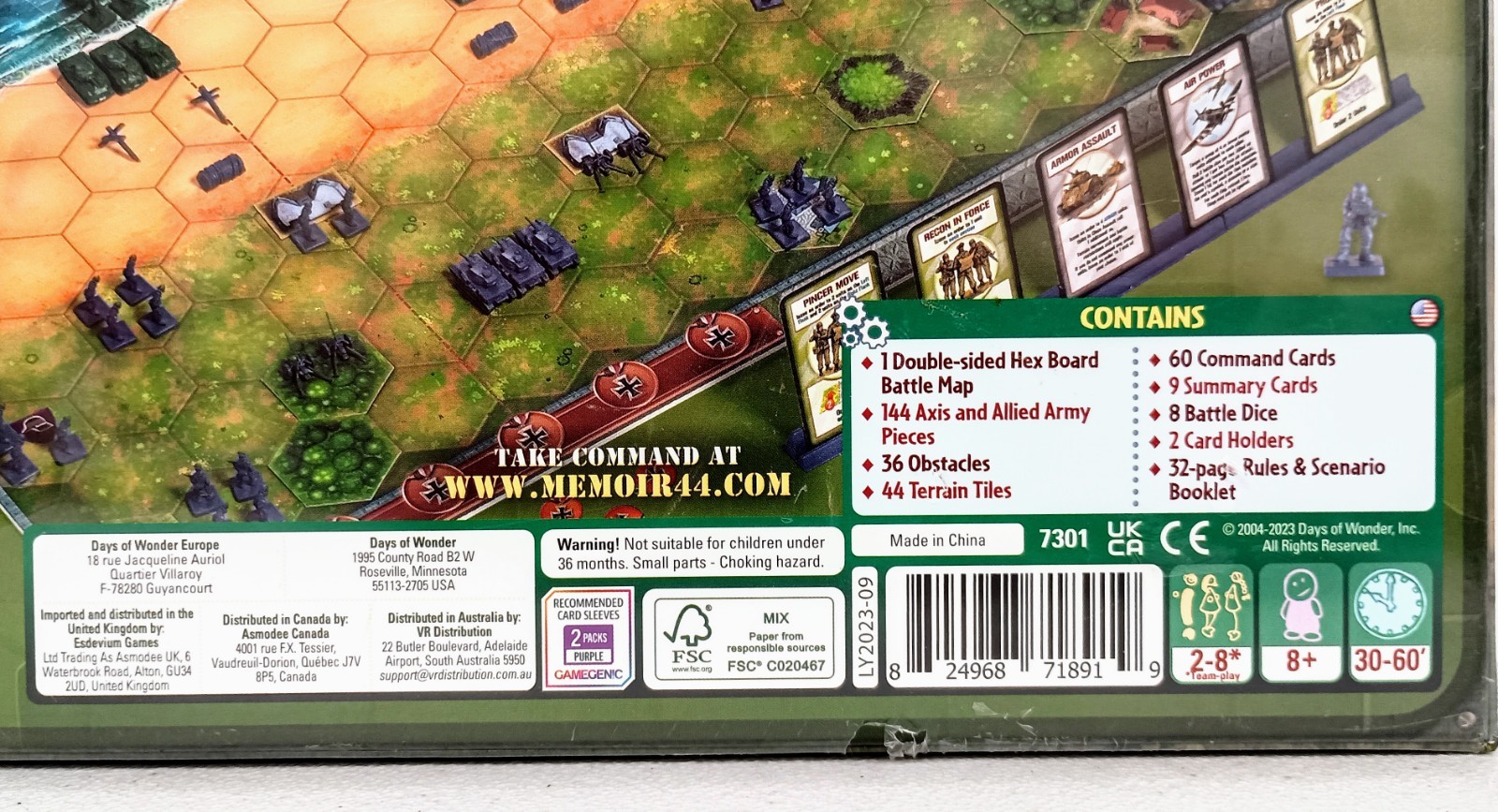 MEMOIR ’44 Days Of Wonder Board Game 60th Anniversary Of D-Day Brand New Sealed