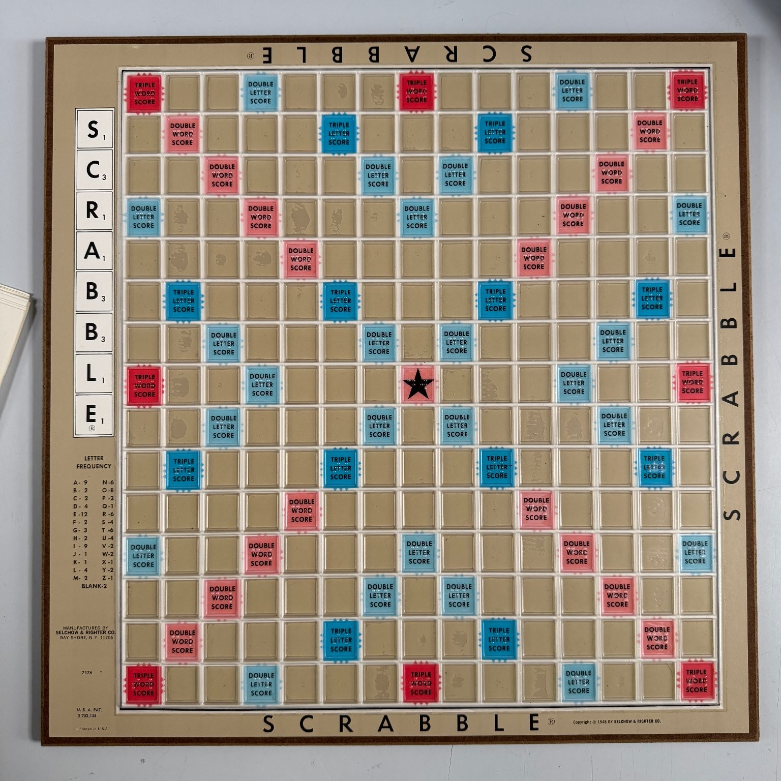 Scrabble Selchow & Righter Braille No.76 Board Game 2-4 Players 1980