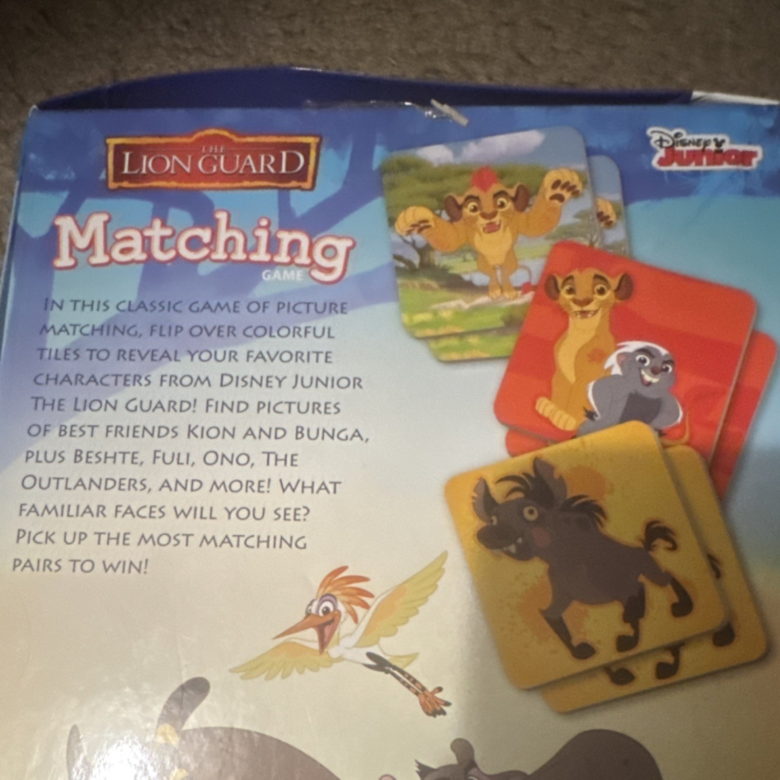 Wonder Forge The Lion Guard Matching Game Picture Matching Ages 3+ Complete Set