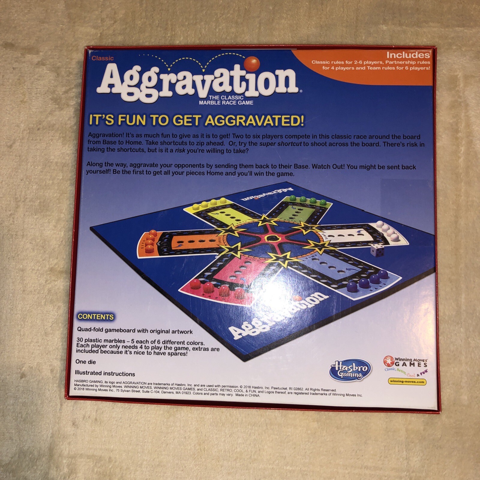 Aggravation Board Game – Family Game Night Kids & Adults Original Retro Classic