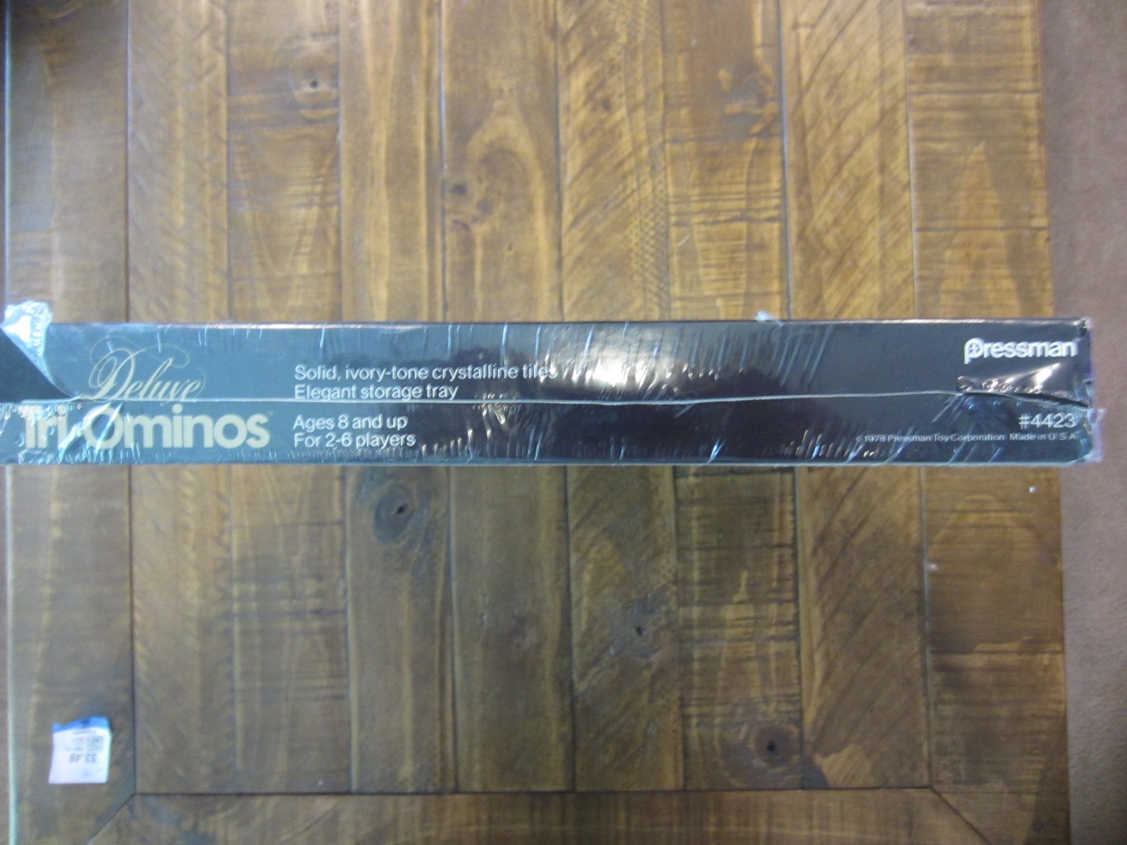 Deluxe Tri-Ominos Vintage 1978 Pressman Game Ivory Tone Crystalline Tiles NOS