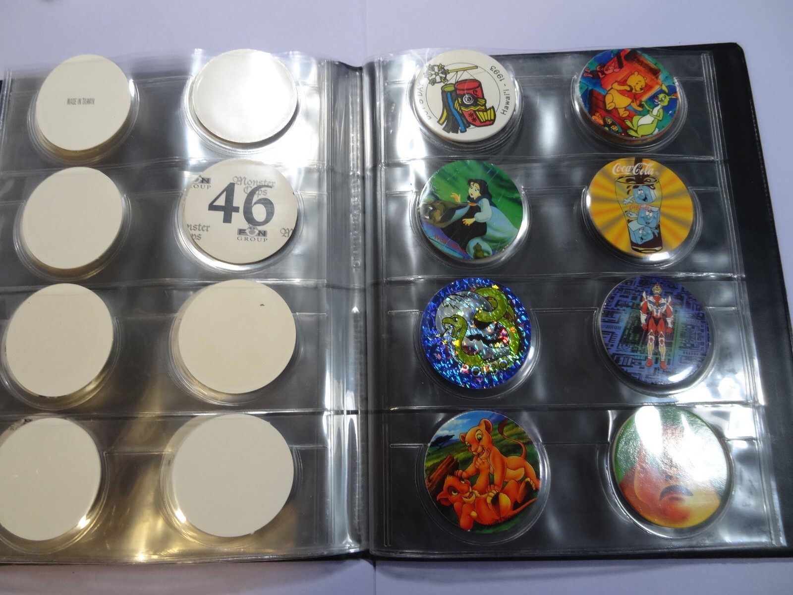 Pogs * 100 Miscellaneous Variety in Binder * 5 Slammers * Plastic & Metal