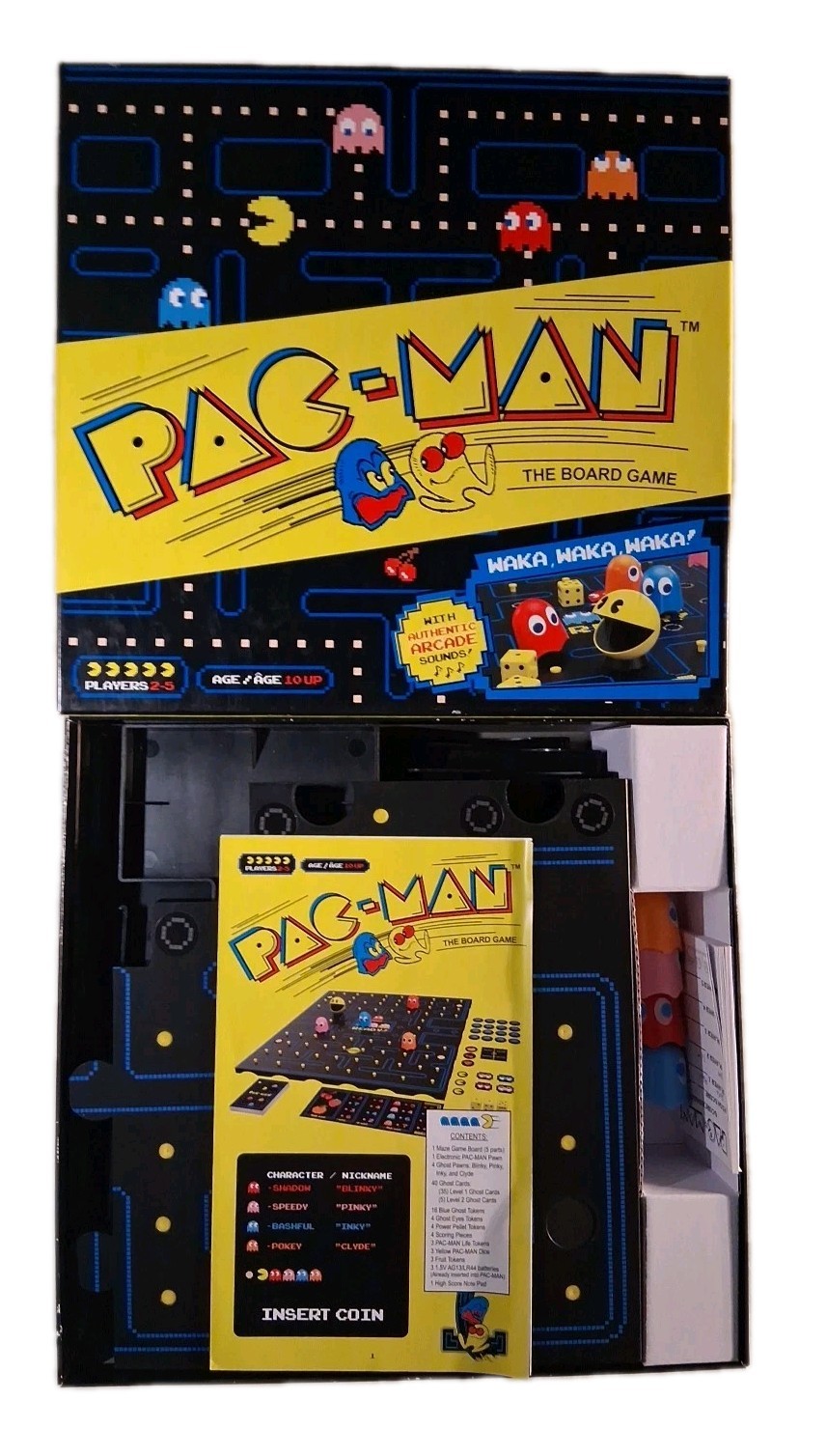 PAC-MAN Board Game with Authentic Sounds by Buffalo Games-100% COMPLETE
