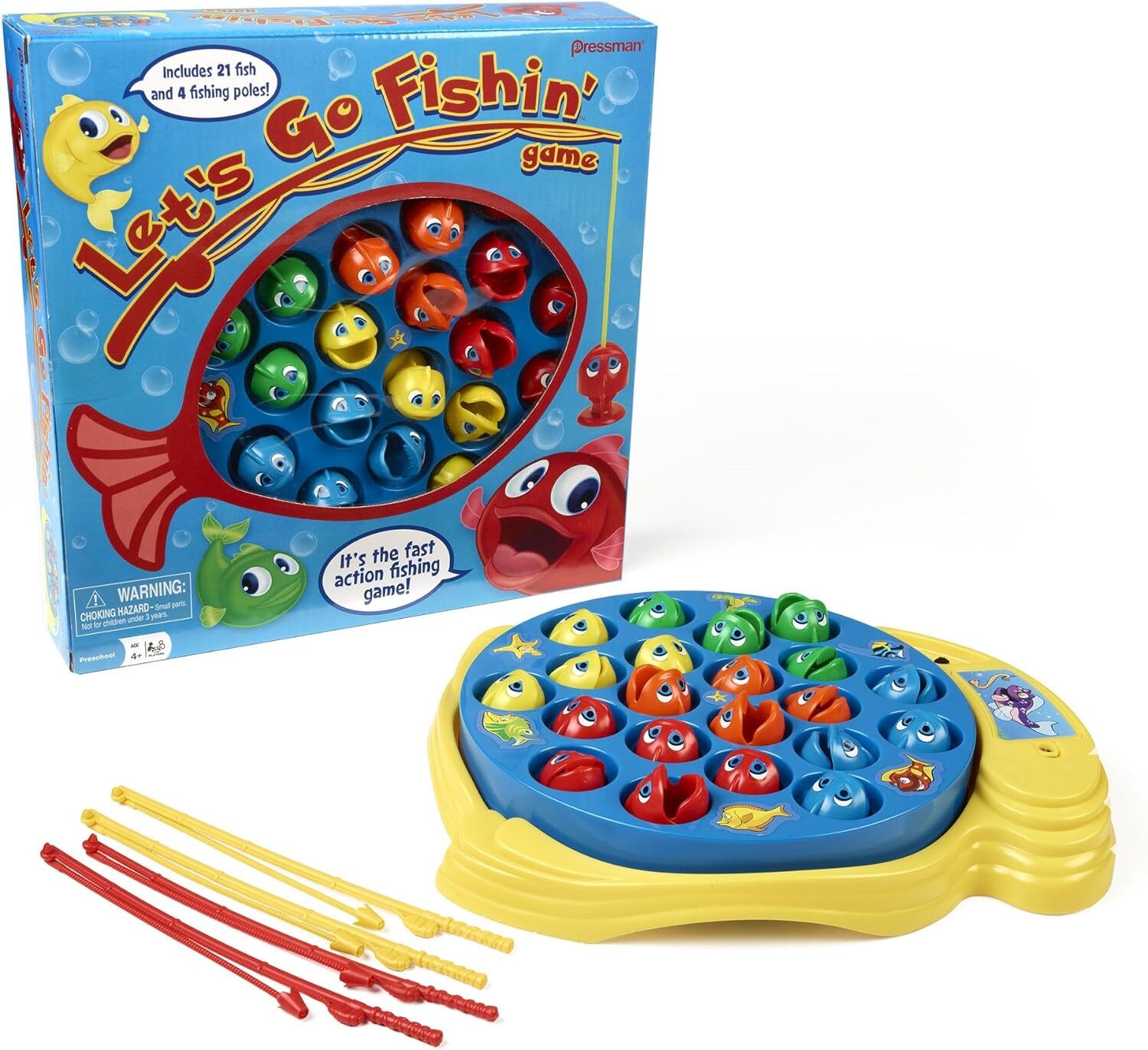 Let’s Go Fishin’ Game by Pressman – The Original Fast-Action Fishing Game!