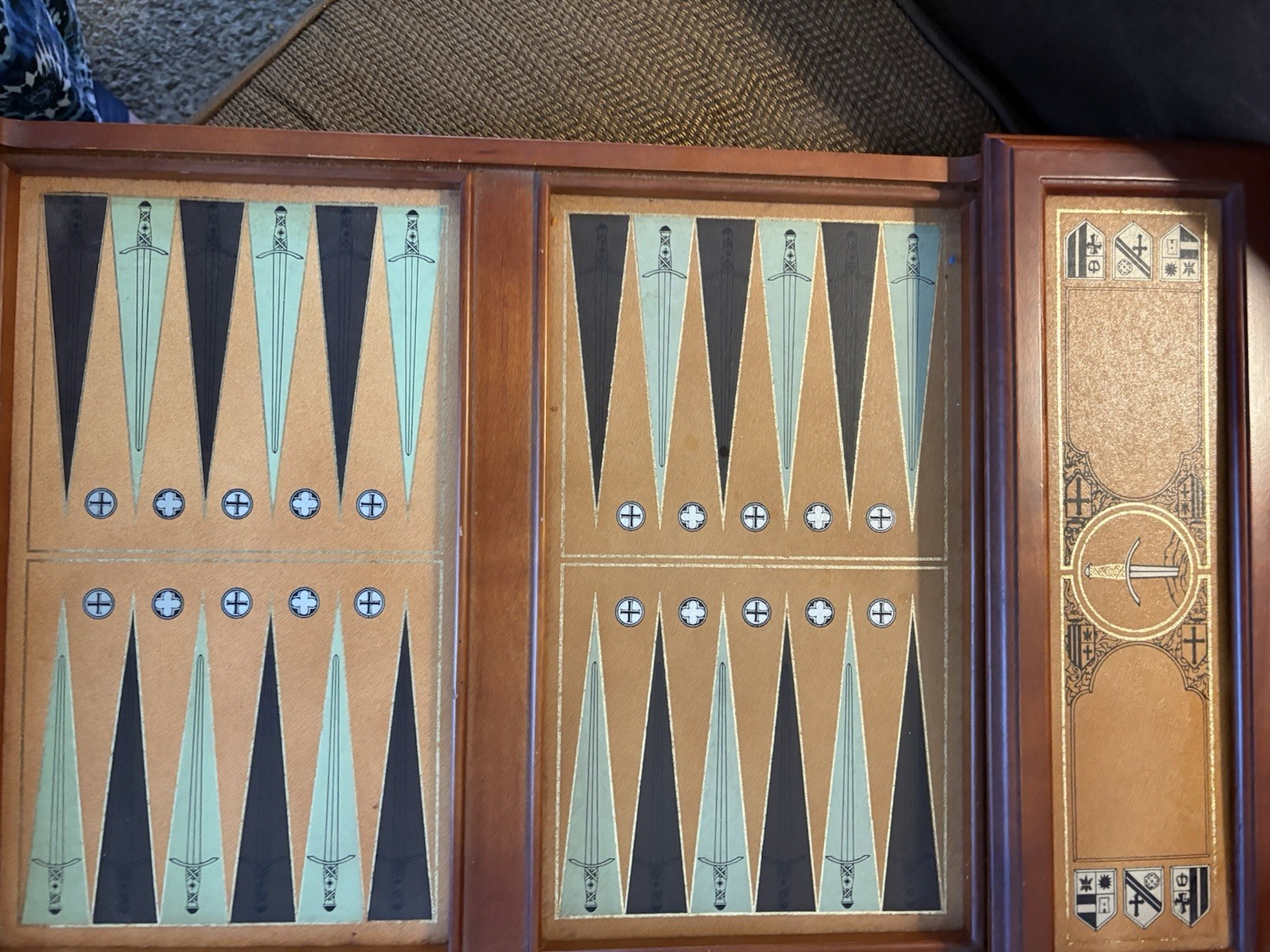 Vintage Franklin Mint Excalibur Backgammon Set 1986 Limited Edition All 30 Coins