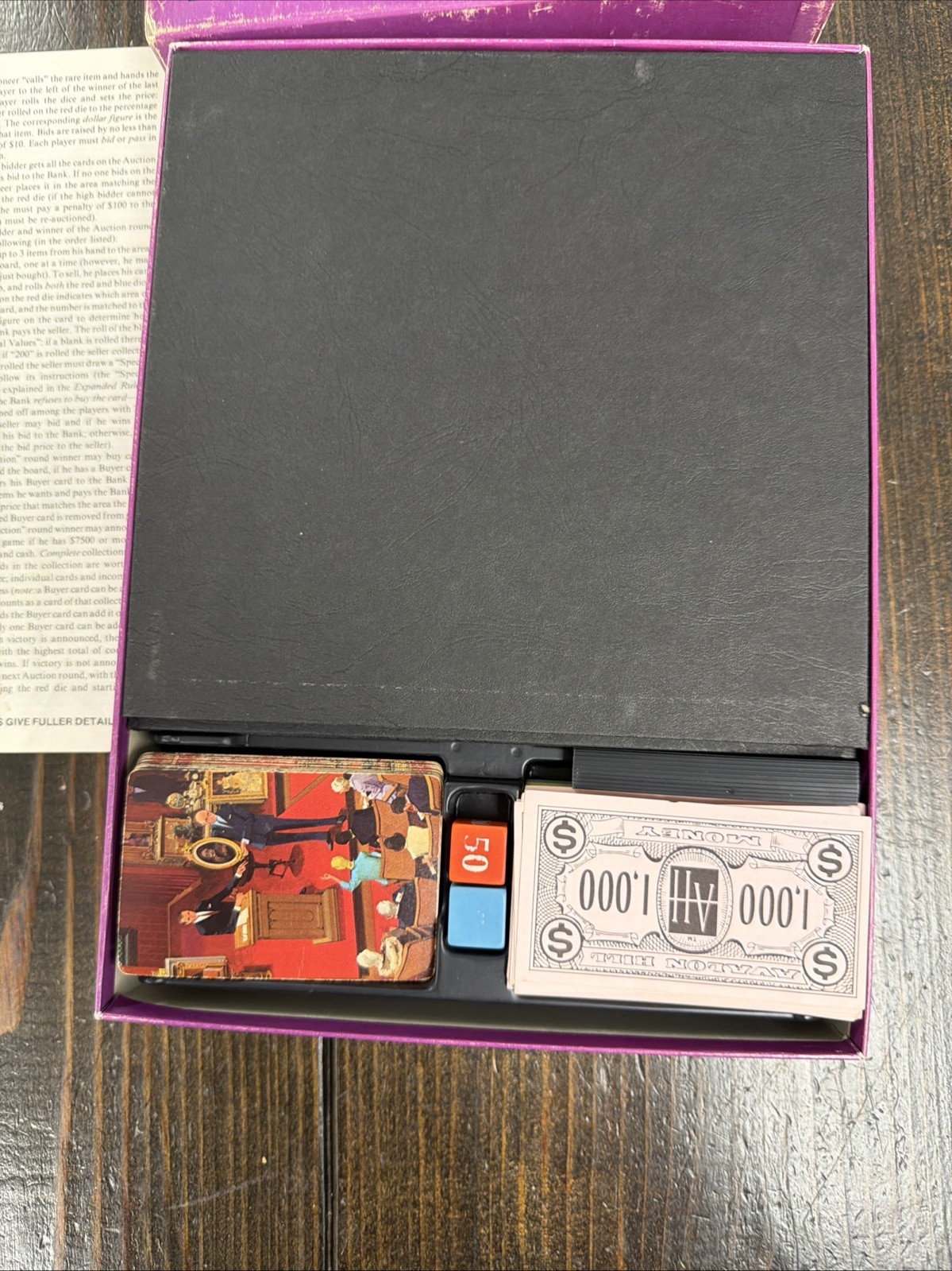 Vintage Avalon Hill The Collector Auction Bookcase Game 1977 Complete