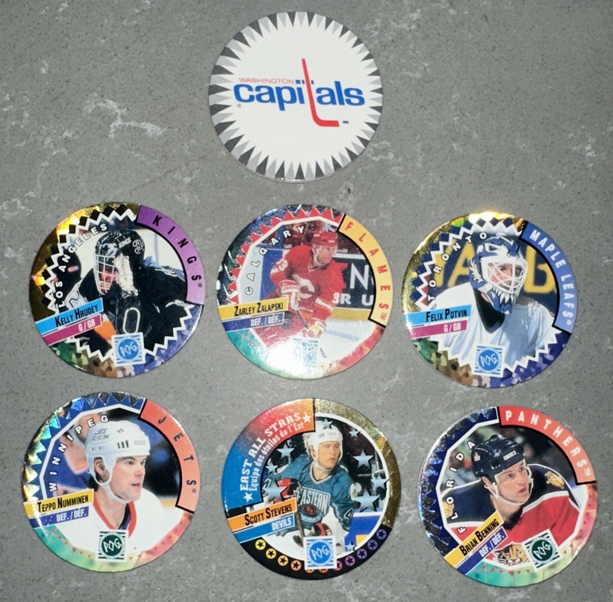 VINTAGE 1990s Lot of 104 POISON Skull Bones Pogs Slammer Whammers Milk Caps