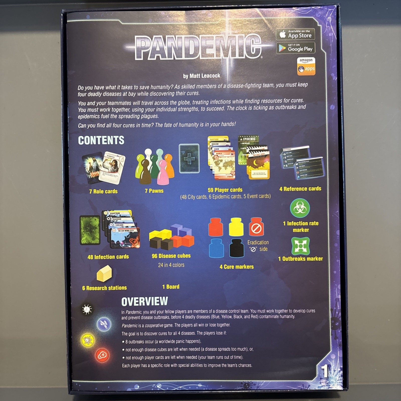 Pandemic Board Game 100% Complete by Matt Leacock 2013 Z-Man Games Save Humanity