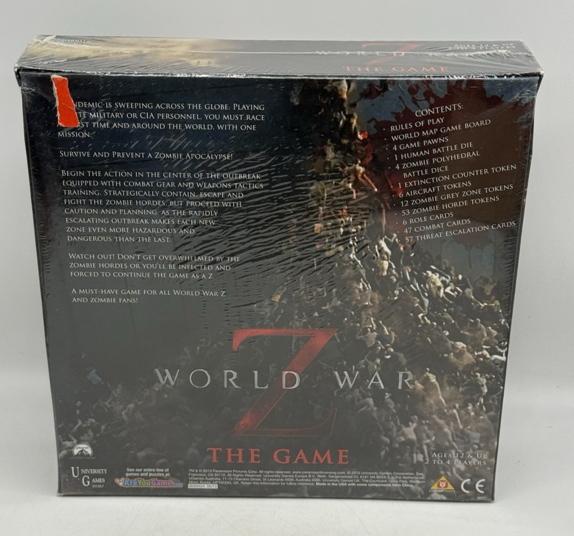 WORLD WAR Z The Game Family Game Night Board Game Zombies