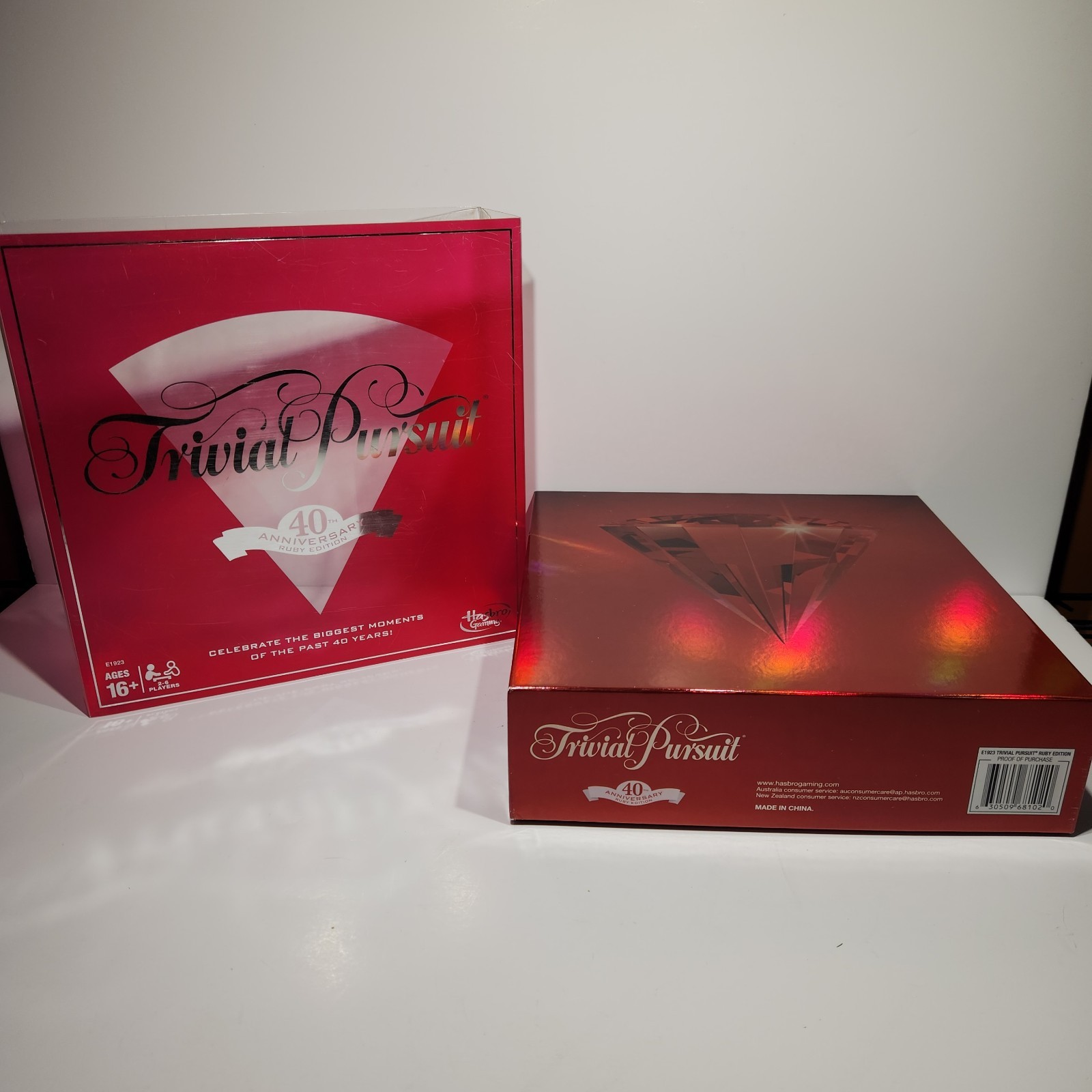 Trivial Pursuit Ruby Edition 40th Anniversary Board Game 100% COMPLETE!