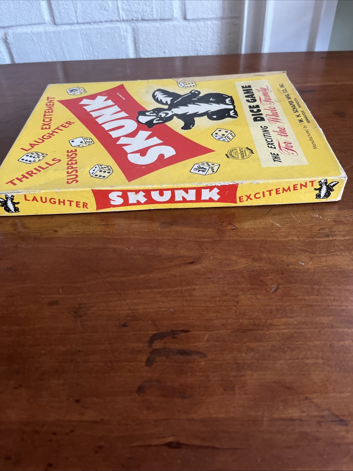 1953 Schaper Vintage Skunk Board Dice Game