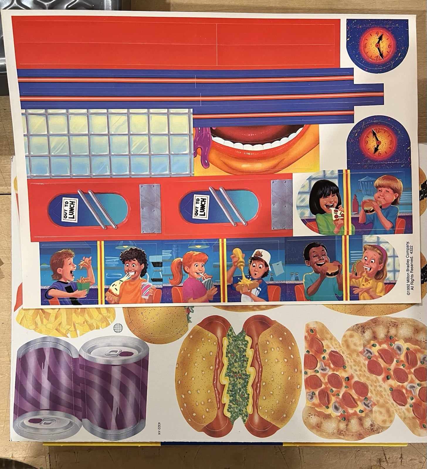 1992 Milton Bradley Eat At Ralph’s Motorized Fast Food Game COMPLETE Untested MB