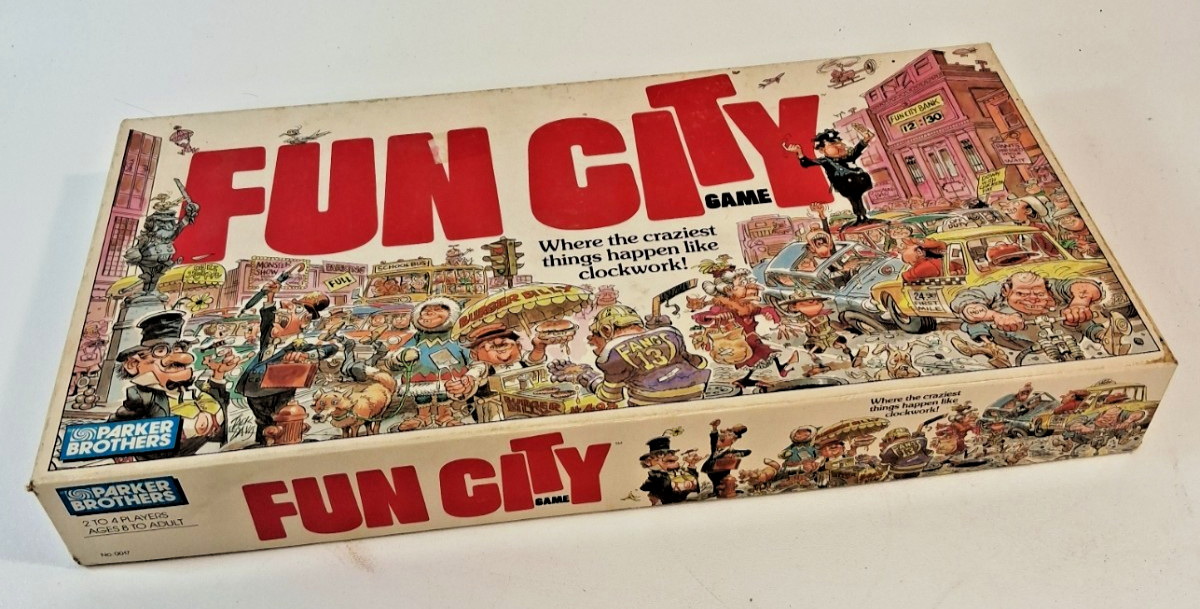 Fun City board game 100% Complete 1987 Parker Brothers vtg