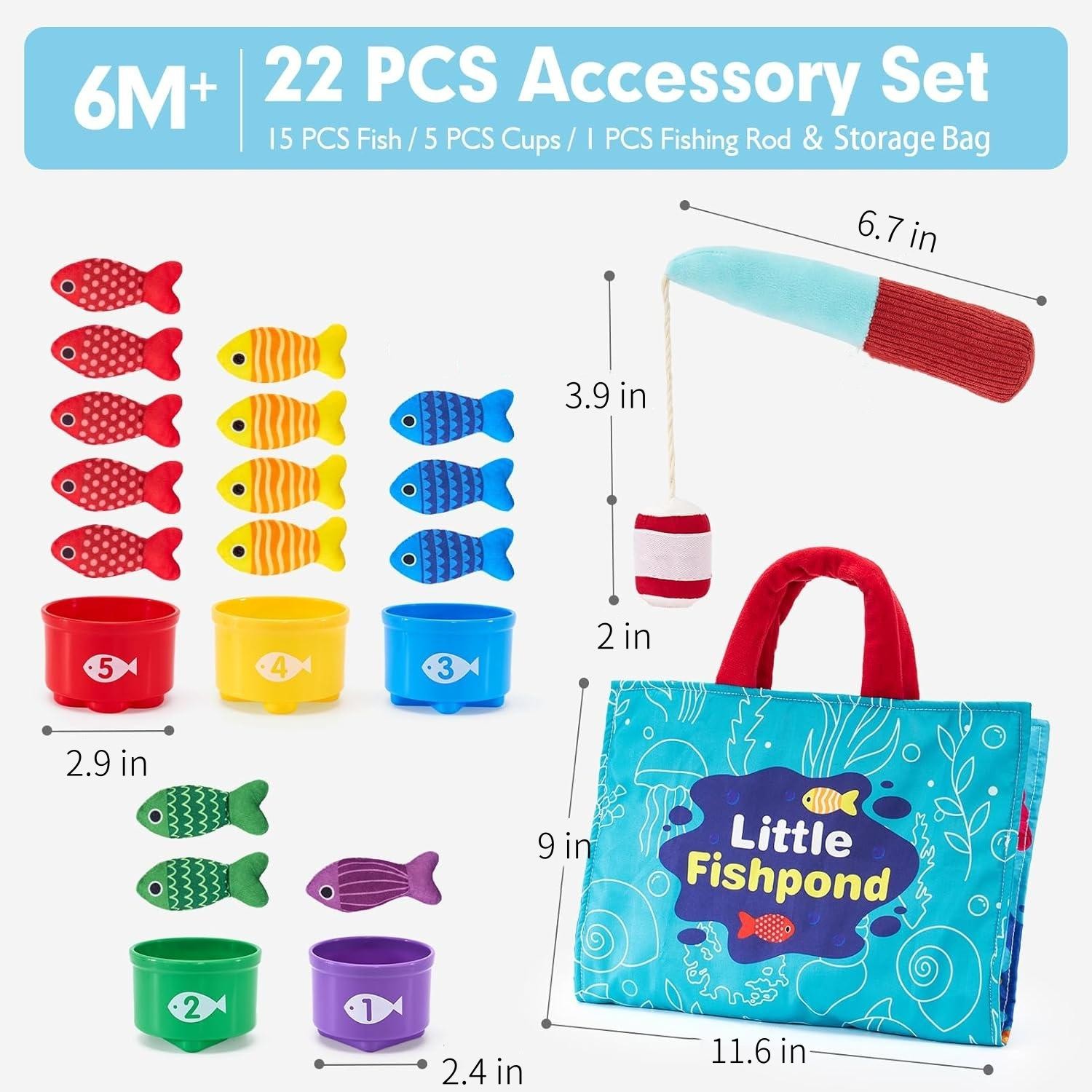 Montessori Toy for Children Cloth Fishing Educational Learning Toys Math Sorting