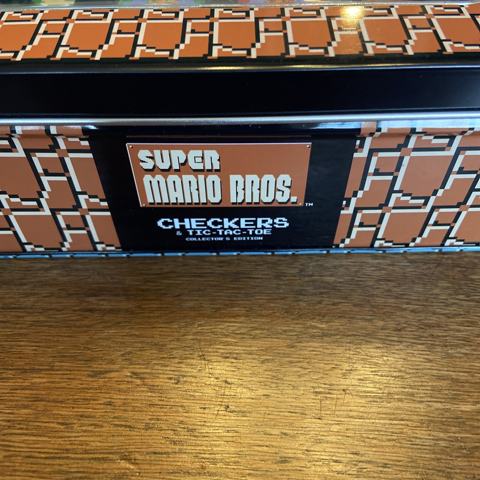 Super Mario Bros Checkers TicTacToe Collector’s Edition Tin 2016 Factory Sealed