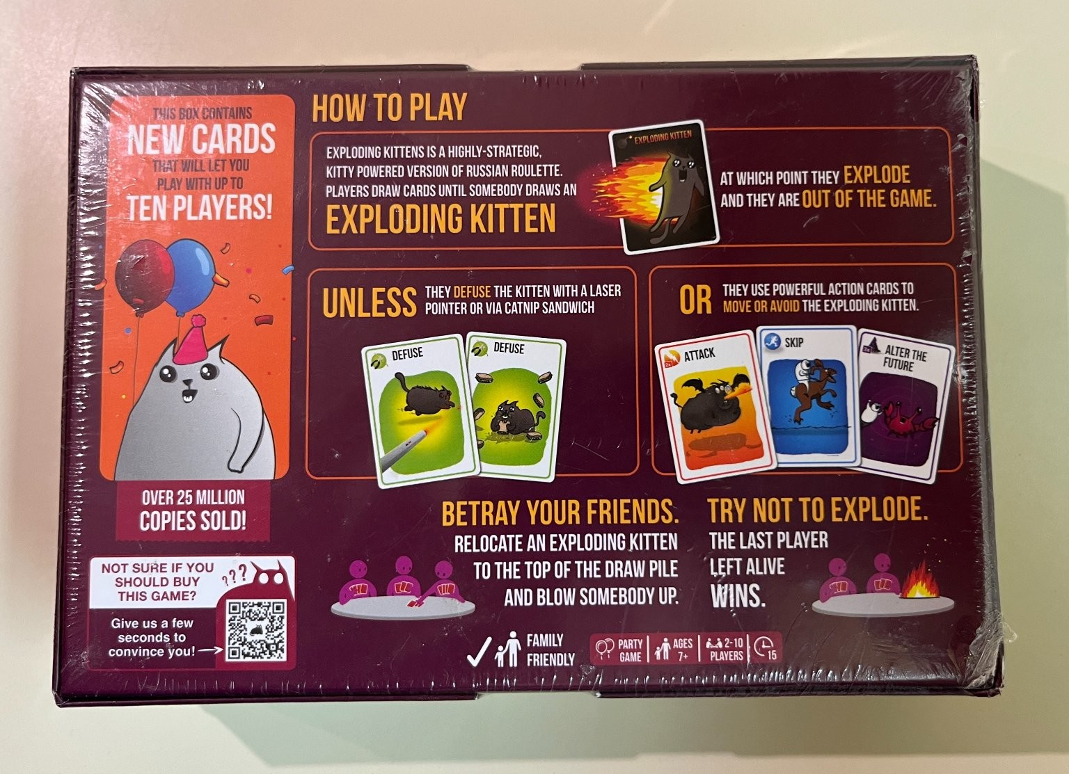New Old Stock – Exploding Kittens Party Pack Card Game, 2-10 Players, Ages 7+