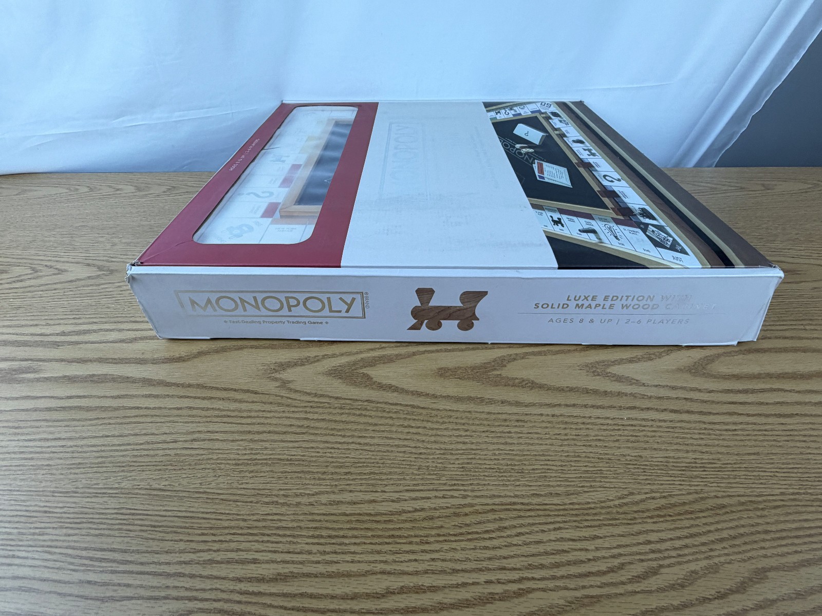 Monopoly Luxe Edition Solid Maple Wood Cabinet Premium WS Game Company Open Box