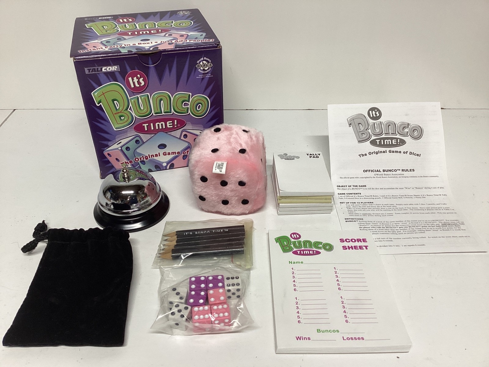 New Open Box “It’s Bunco Time” Dice Game, All Supplies Included, Age 10 To Adult