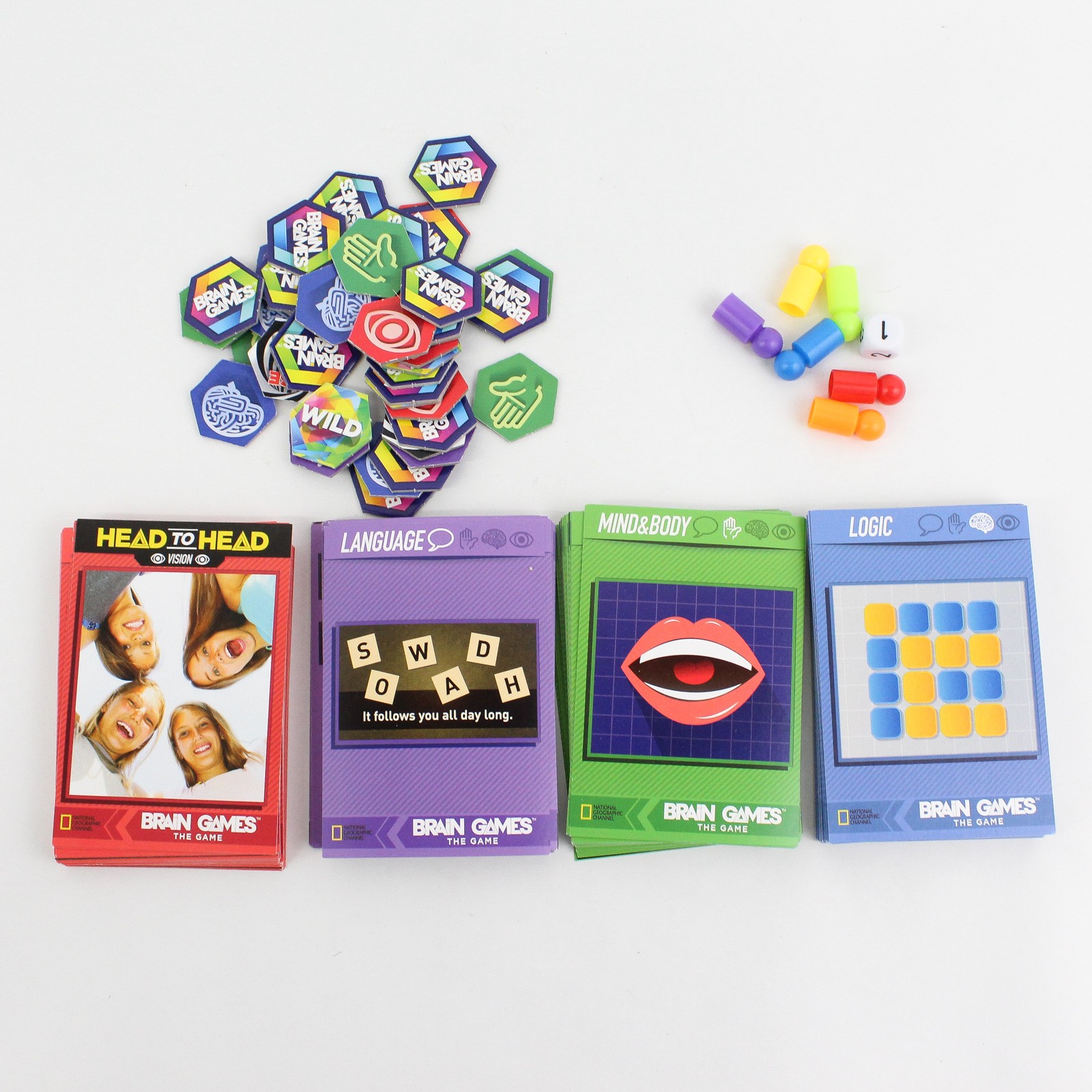 2015 Buffalo Games The National Geographic Channel Brain Games Board Game