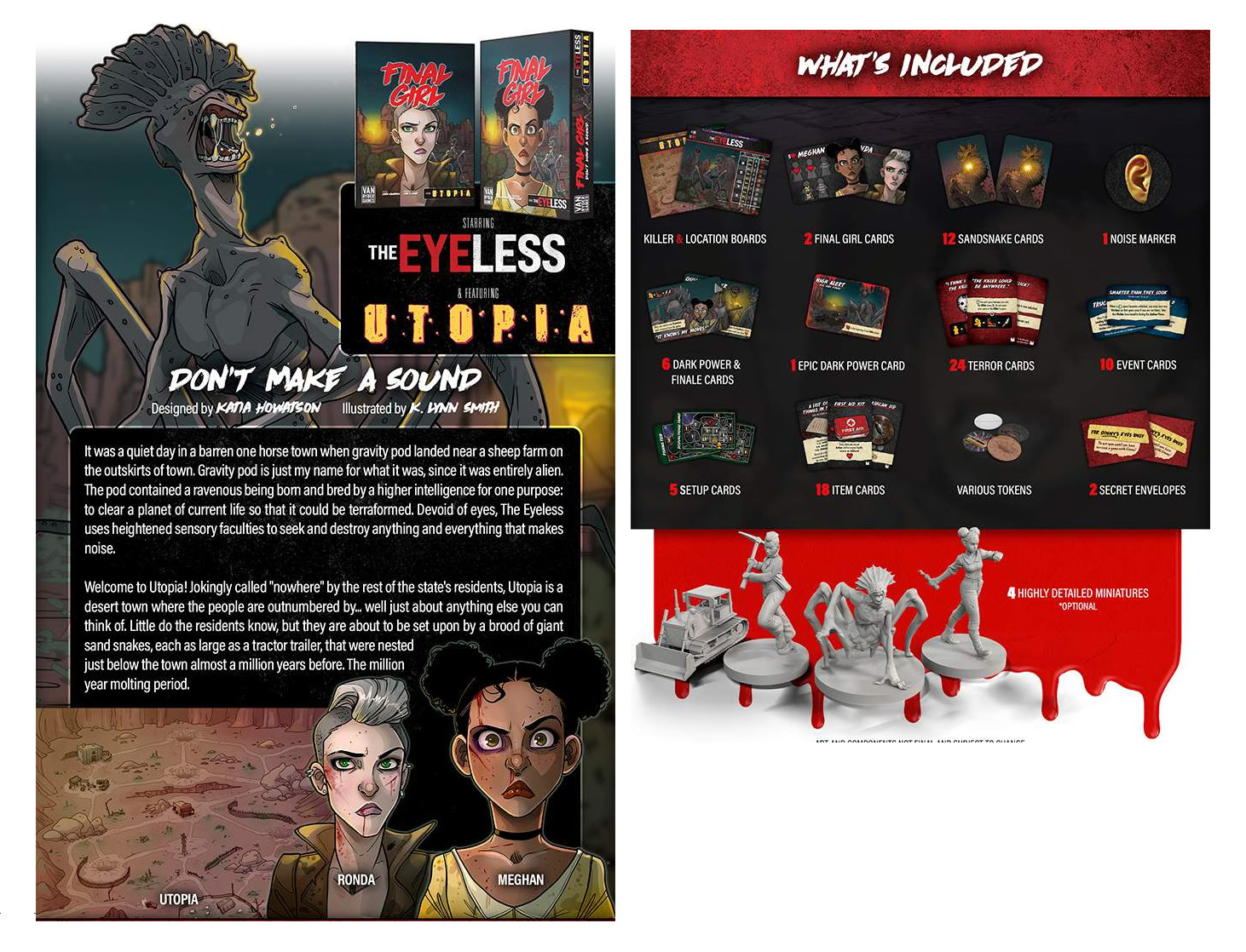 Final Girl: Don’t Make A Sound & Core Box. FG015 & FG000. Single Player Game