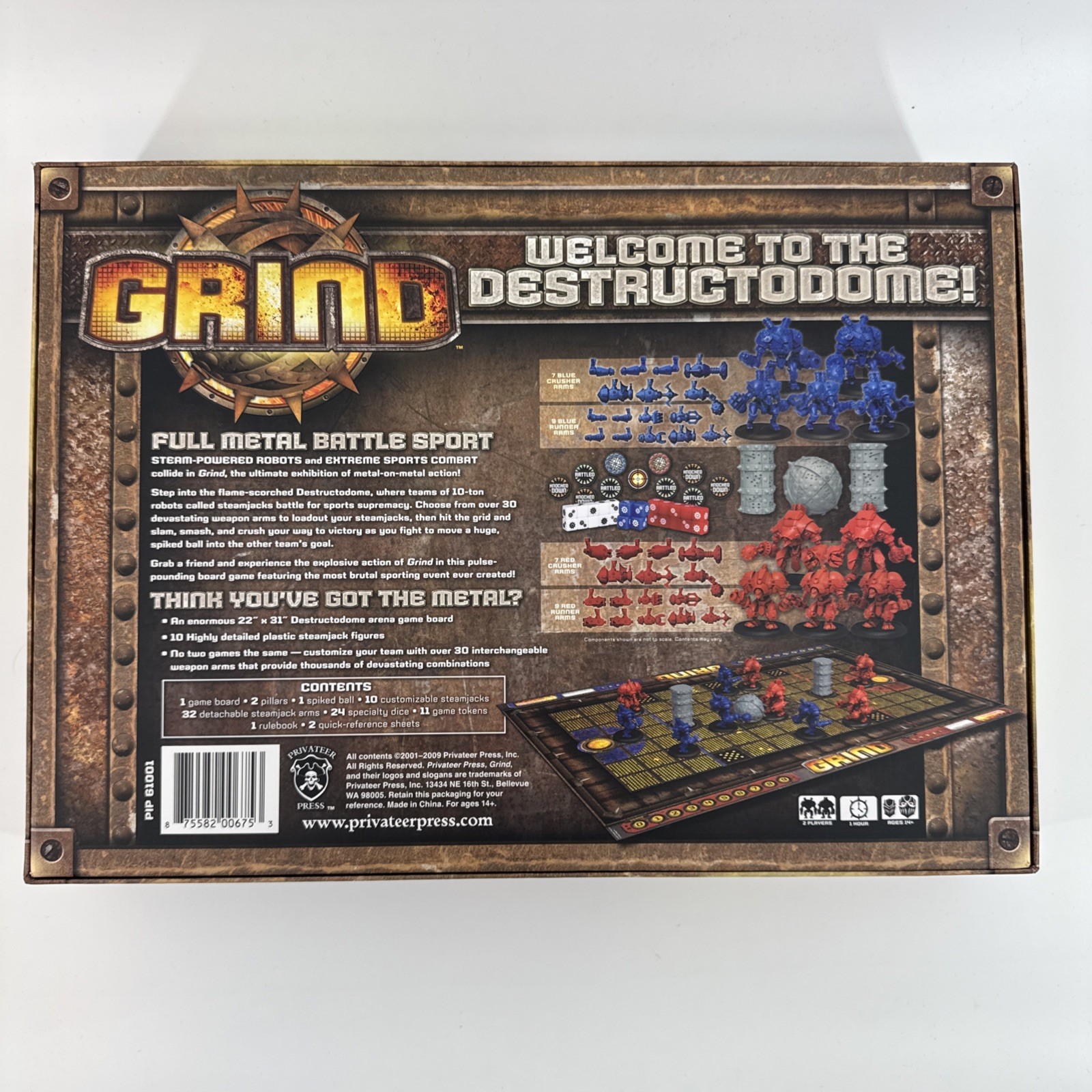 Grind – Full Metal Battle Sport – Privateer Press Board Game – Complete!