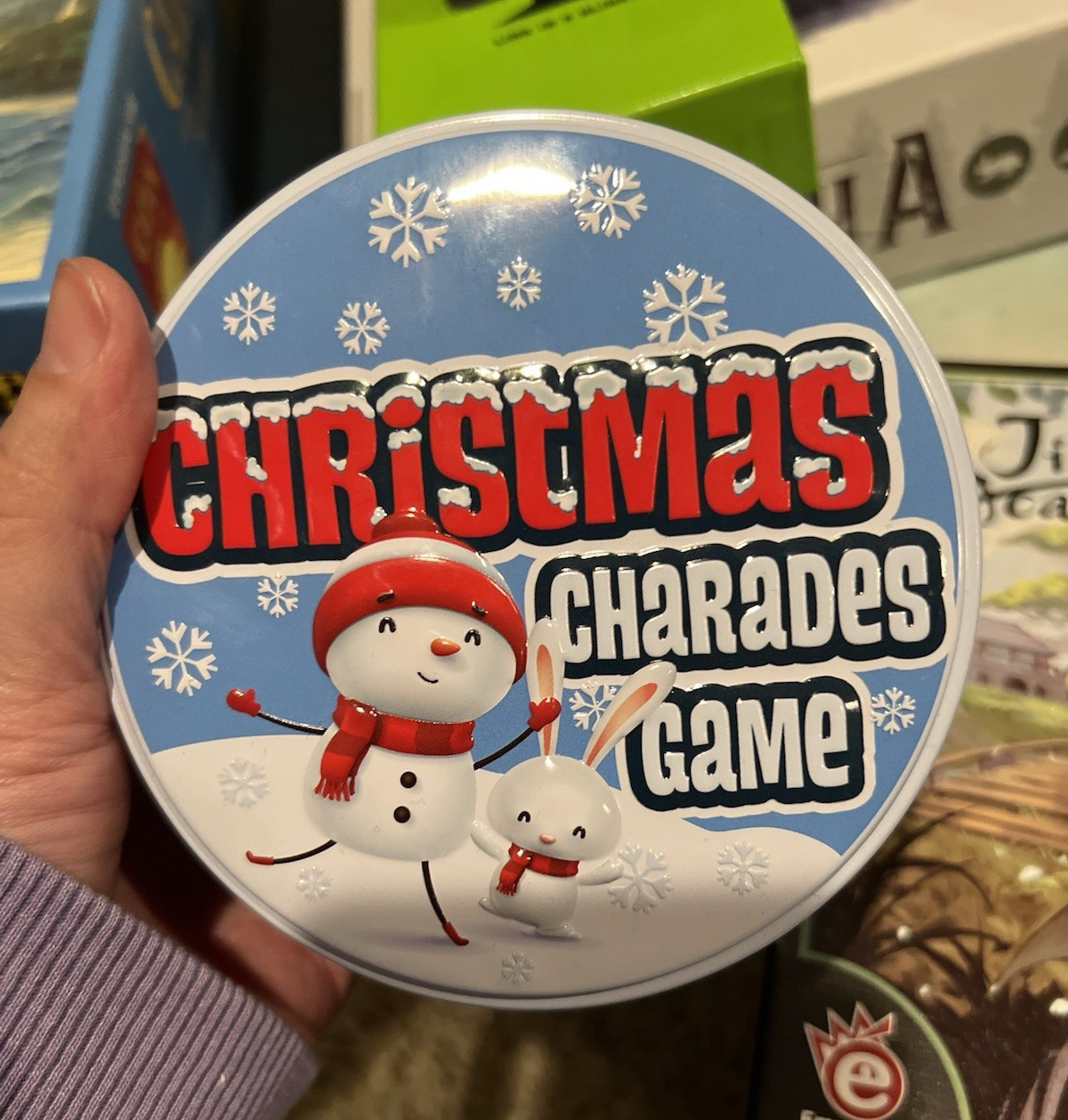 Christmas Charades Game Party Game Complete Game Christmas Theme Tin Used