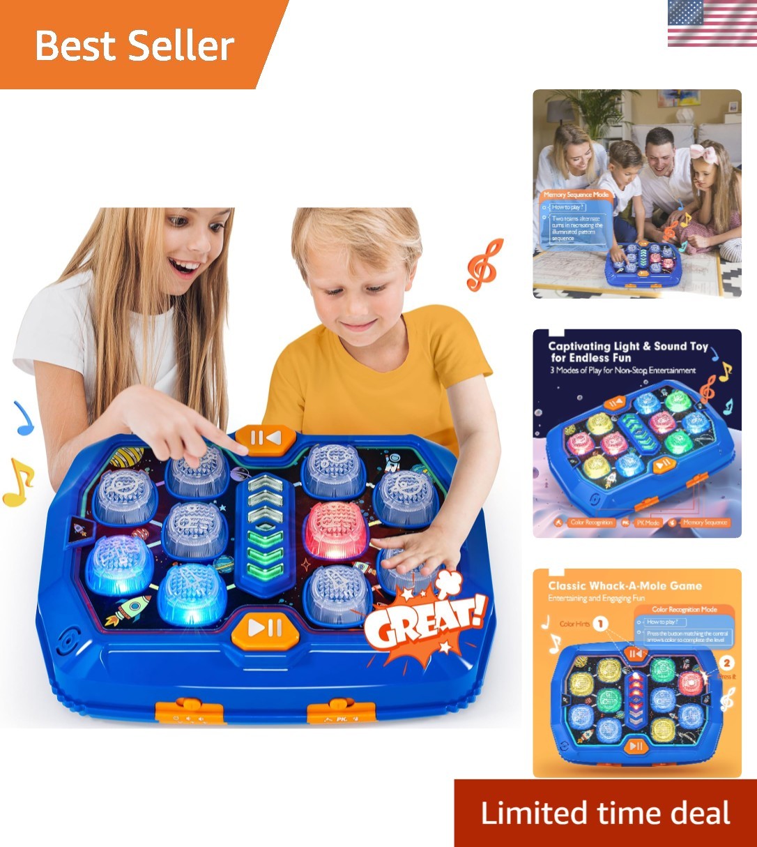 STEM Whack-a-Mole Game for Kids – Interactive Fun for Ages 3-8 with Safety Focus