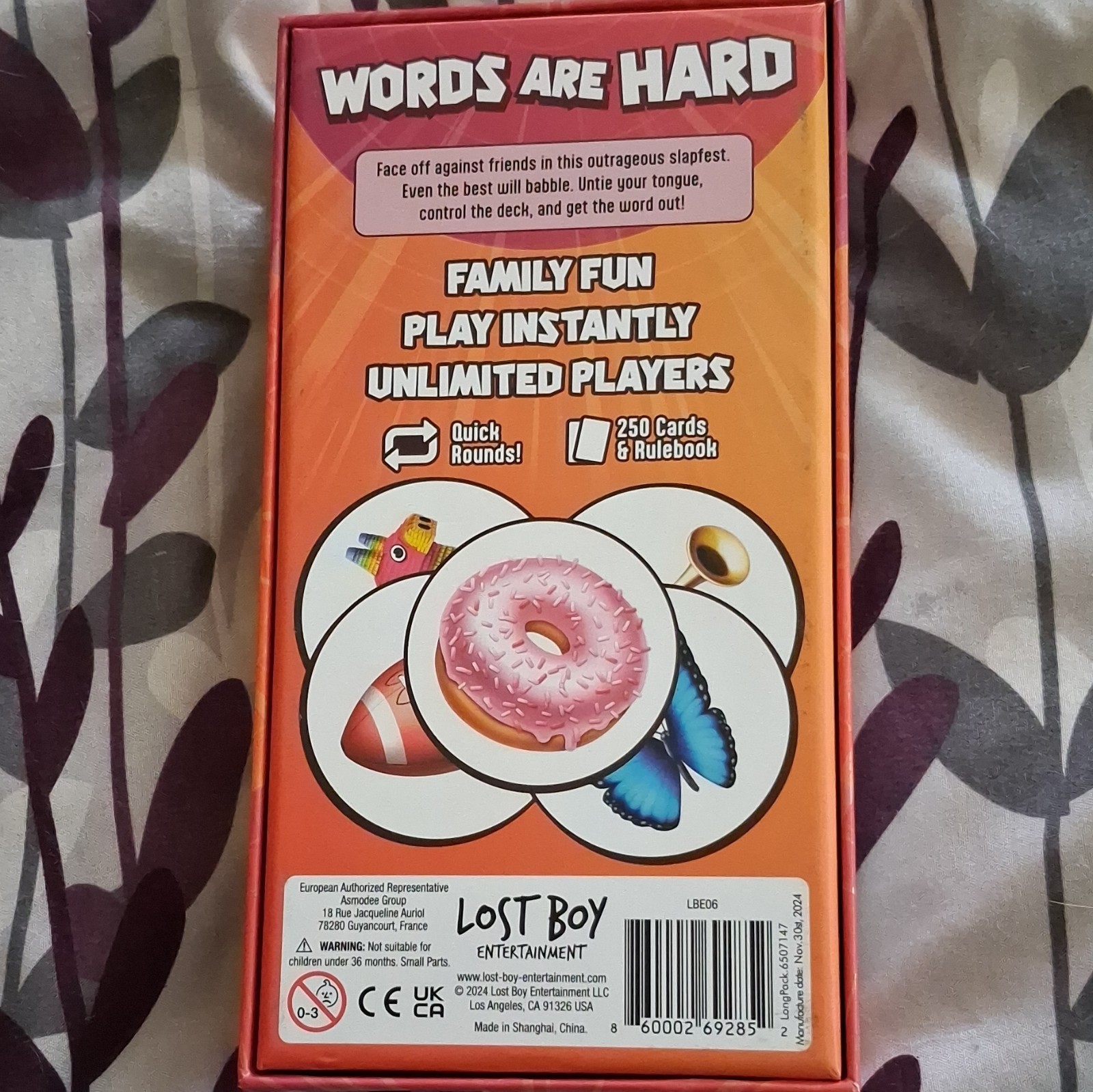 Lost Boy Entertainment Words Are Hard Family Game, 250 Cards, Ages 8+, 2 Players