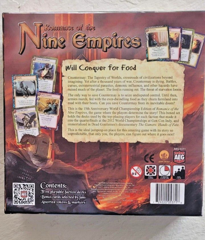 Romance of the Nine Empires Game Mark Wootten 15th Anniversary Complete