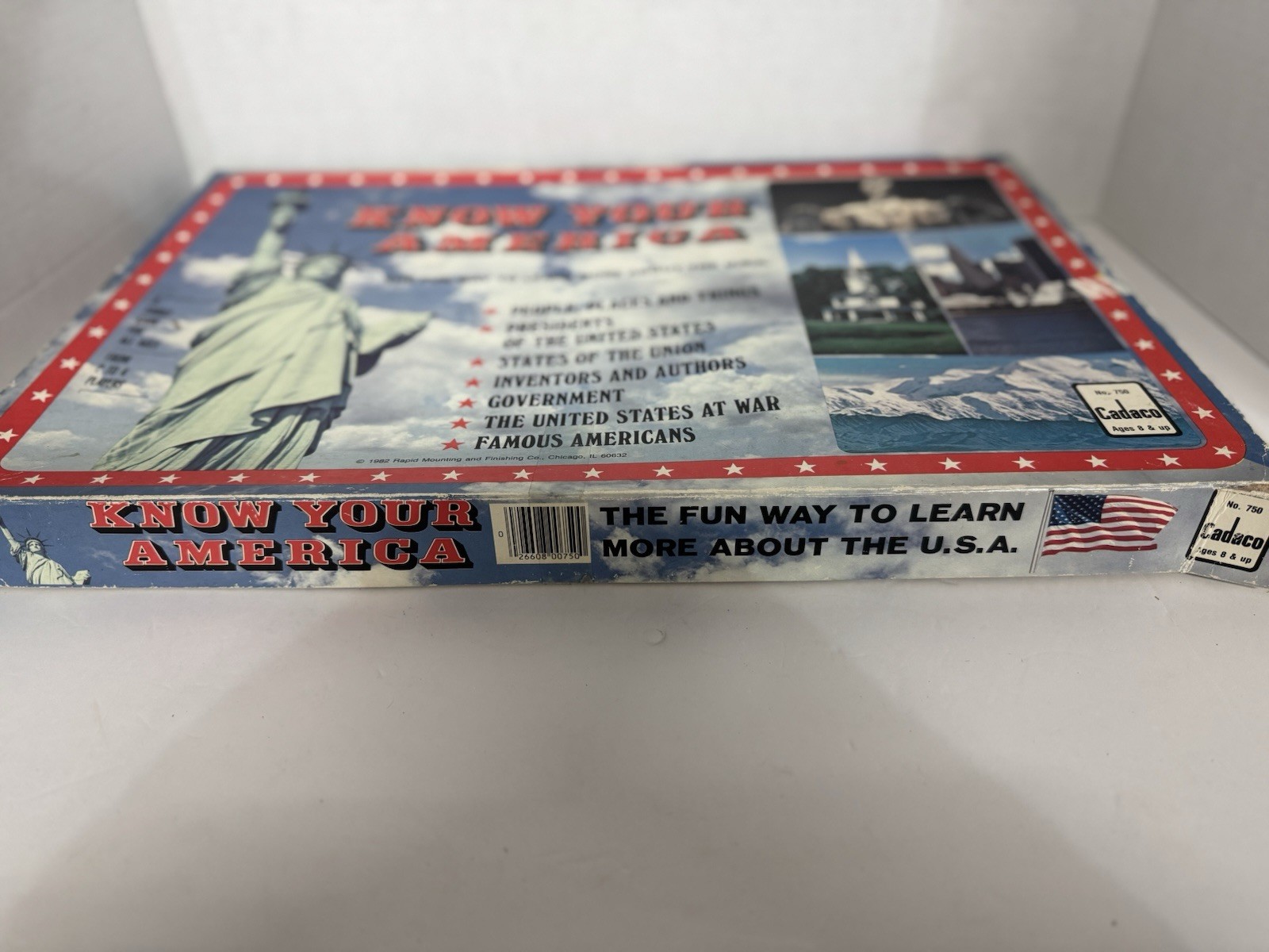 Vintage 1971 Cadaco Your America Board Game Patriotic History Complete in Box