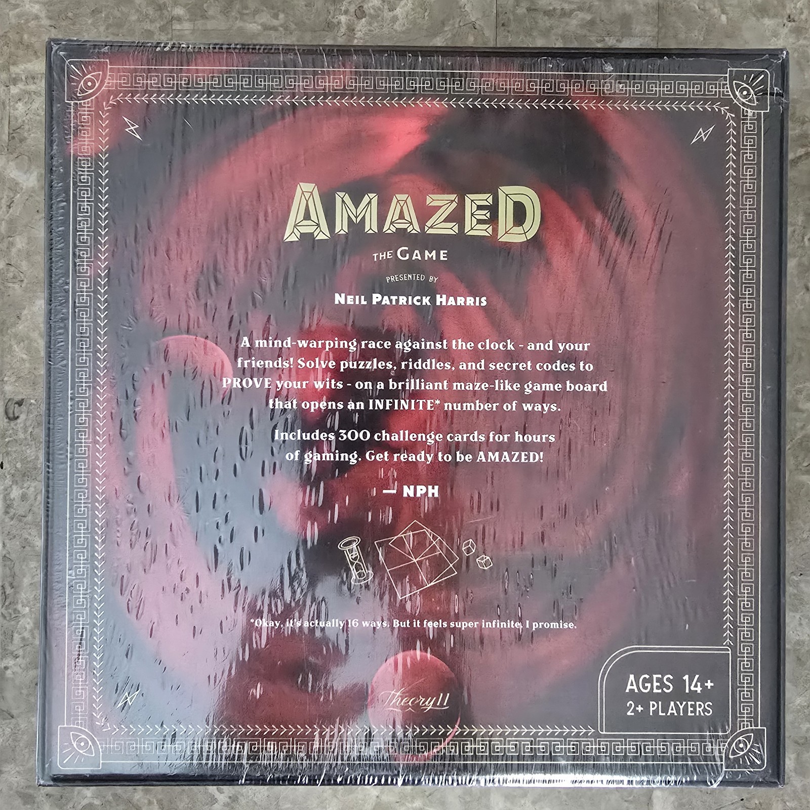 AMAZED The Game by Neil Patrick Harris Board Game (Puzzles, Riddles) NEW Sealed