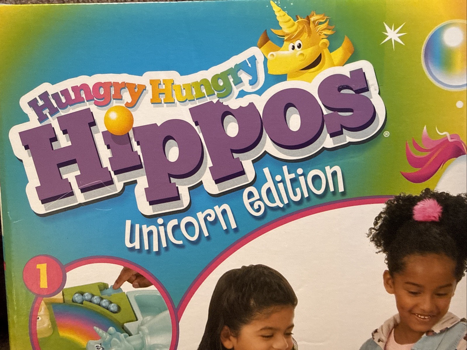 Hasbro Gaming 2020 Hungry Hungry Hippos Unicorn Edition Preschool 4+ New In Box