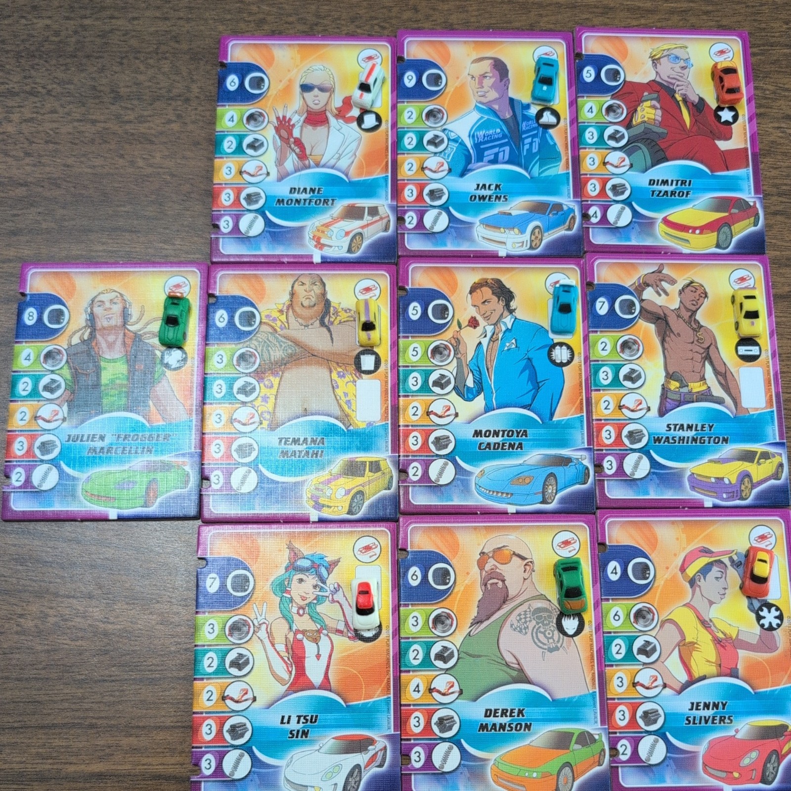 Replacement Drivers and Cars for Formula D Board Game