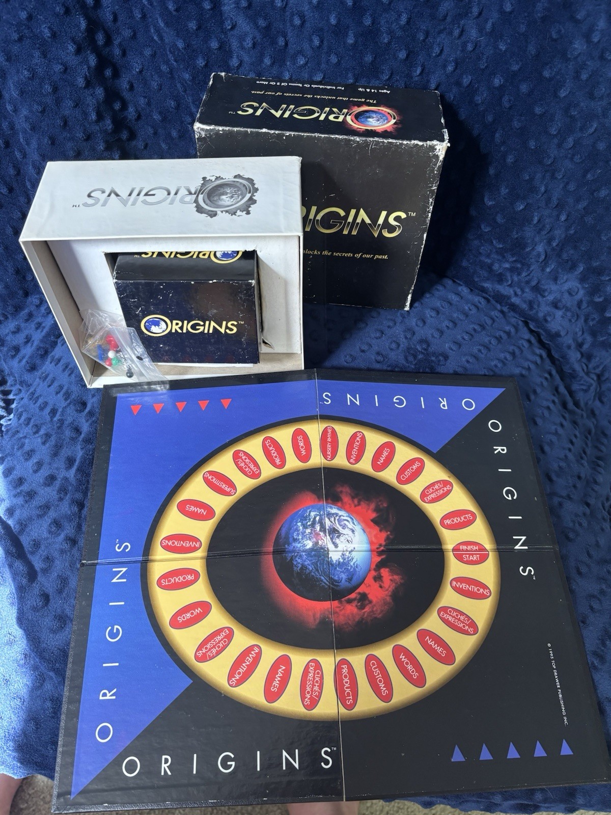 Trivia Board Game Origins:The Game That Unlocks The Secrets of Our Past 1995 VG