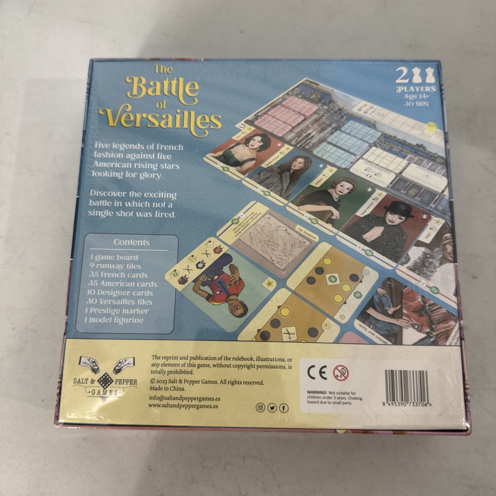 The Battle Of Versailles Boardgame Salt & Pepper Games Sealed New