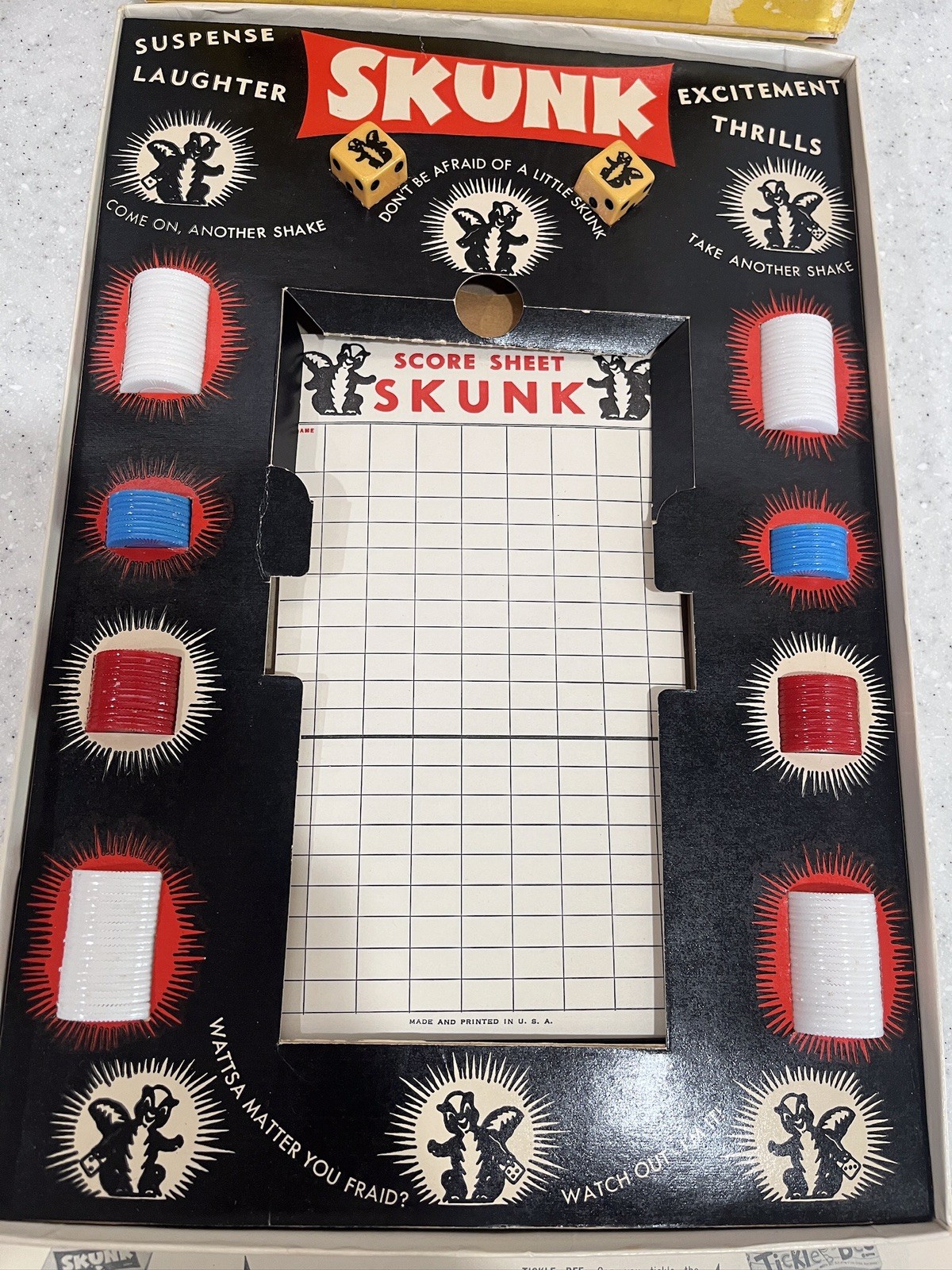 Vtg SKUNK Party Game 1953 #500 Schaper Looks To Be Complete MCM 50s Party *READ*