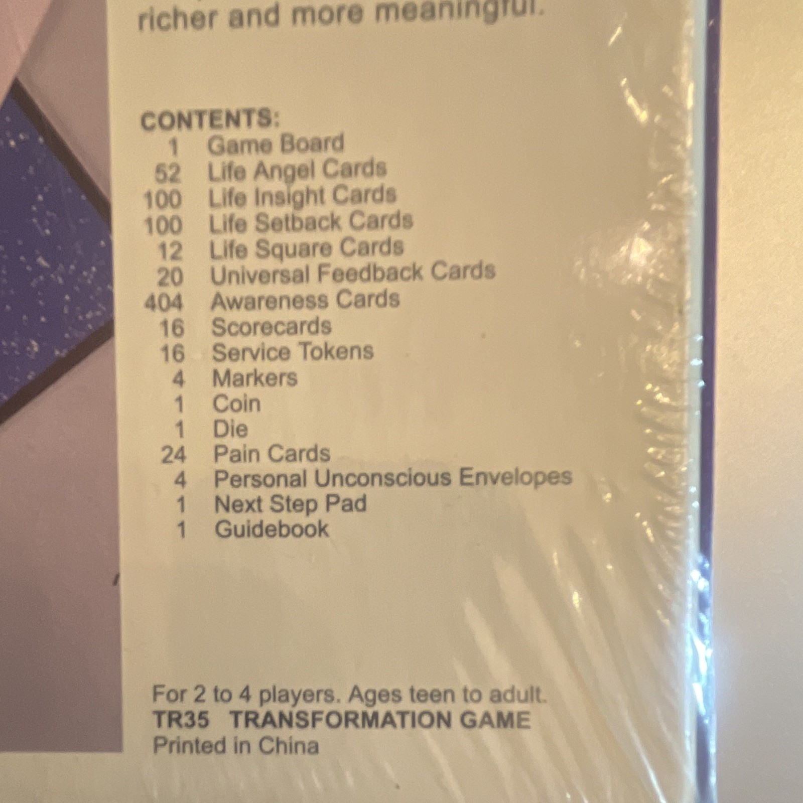 U.S. Games Systems The Transformation Game 2nd Ed TR35 Board Game 2-4 16+