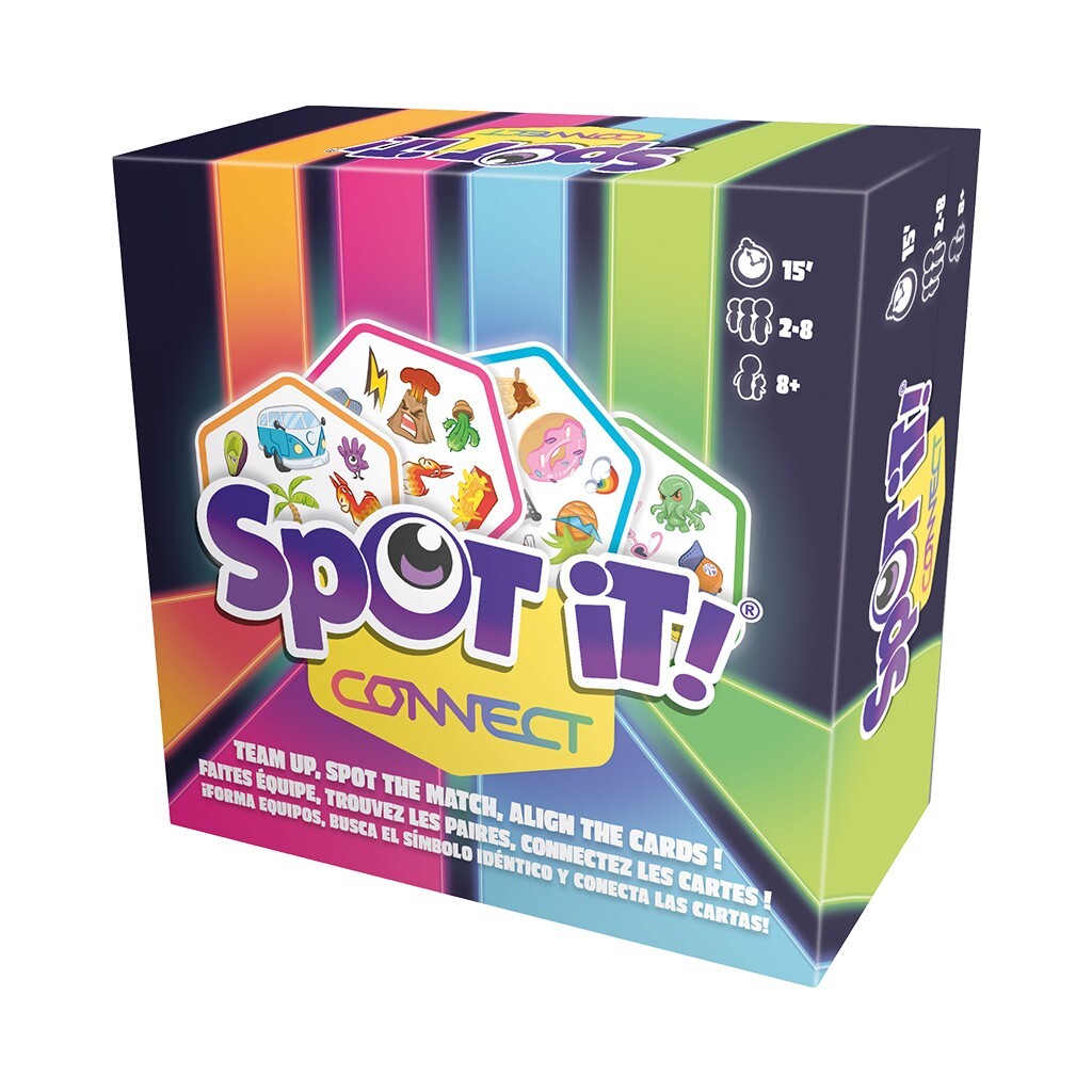 Spot It! Connect Family Card Game Zygomatic Matching Party Team Fast Quick