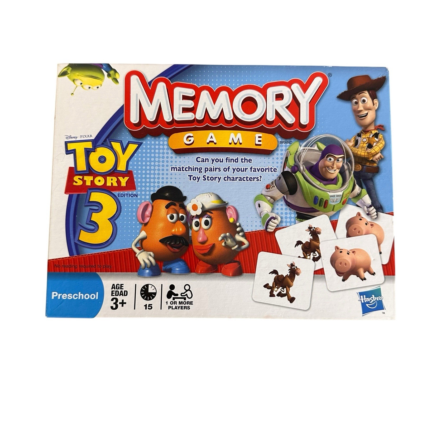 Toy Story 3 Memory Game Complete Ages 3+ 15min Game Preschool 1-5 Players