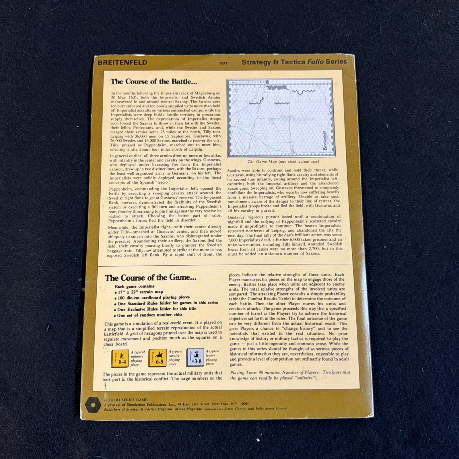 SPI 1976 Breitenfeld Triumph Swedish System Reg:Exclusive Strategy & Tactics #55