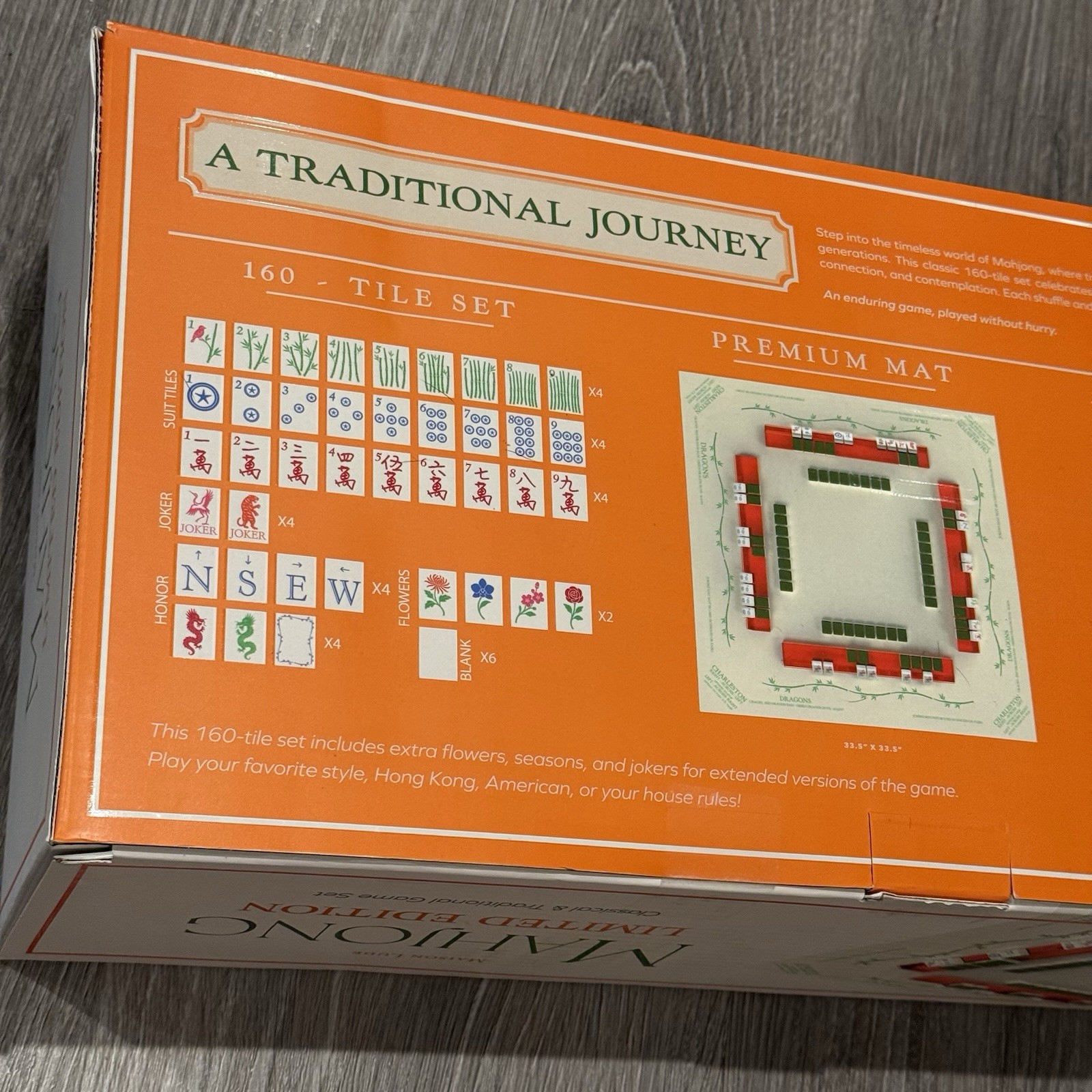 Maison Lude Mahjong Limited Edition 160 Tile Set With Mat & Accessories New Box