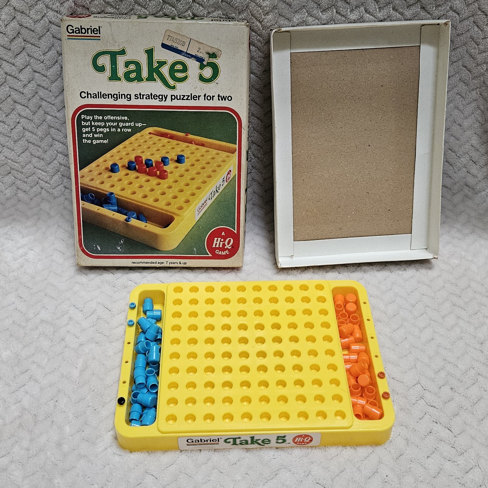 TAKE 5 by Gabriel Strategy Board Game Hi-Q Puzzle Vintage 1977 Complete Orig Box