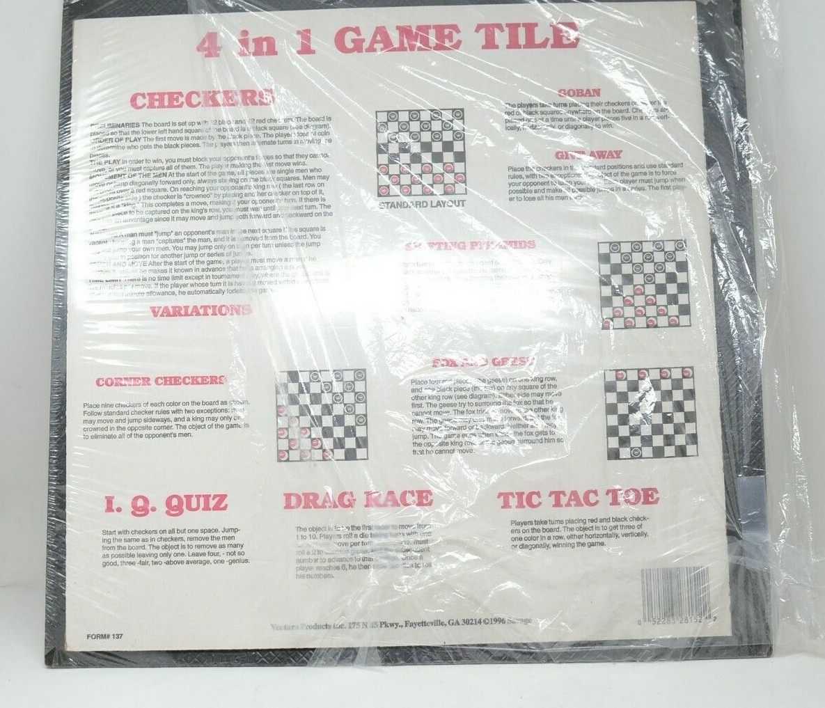 Vintage 97 Floor Games 4 n 1 Tile/Carpet W/ Accessories Ventura Made in USA -New