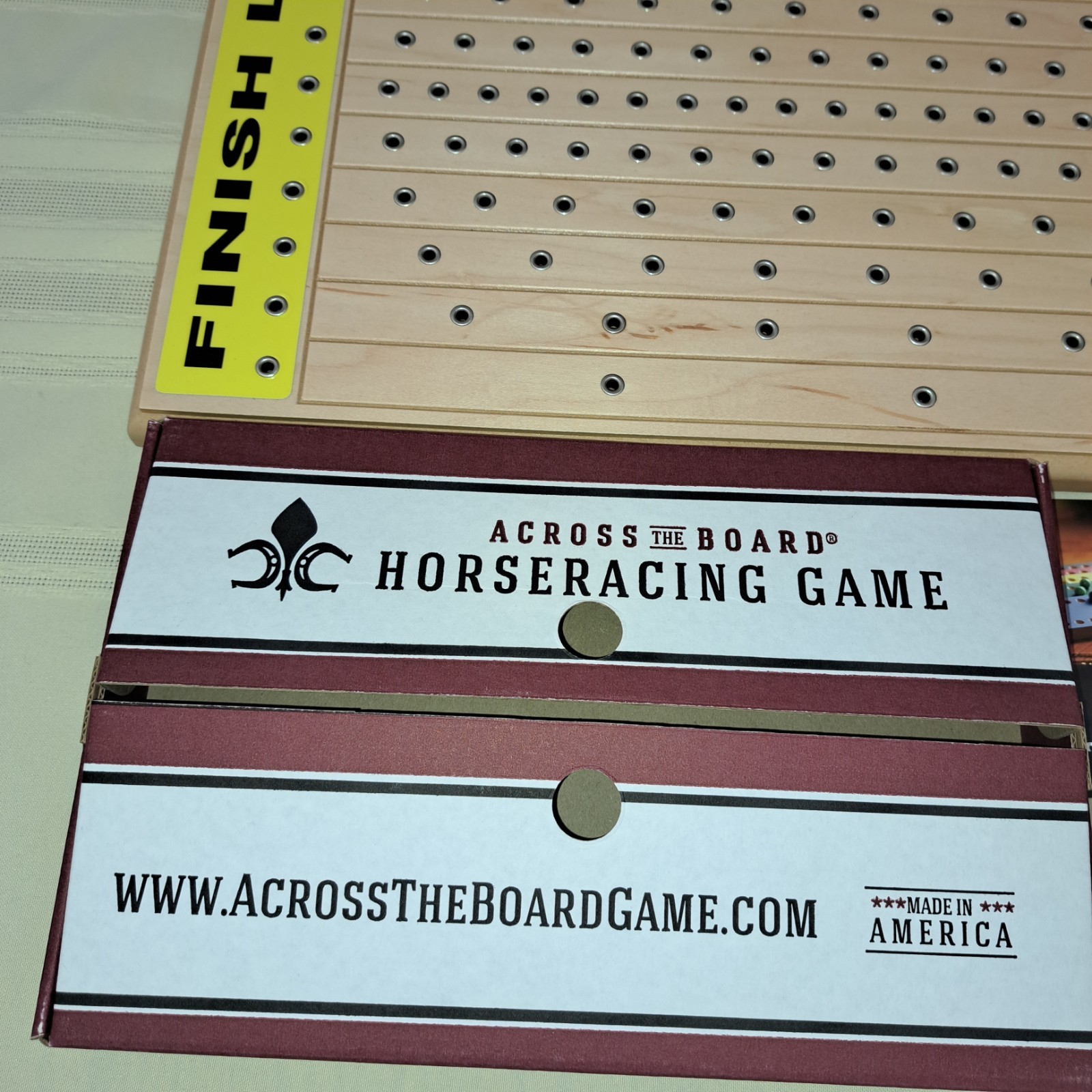 Across The Board Horse Racing Horseracing Game Handcrafted Wood Board, 2007, NIB