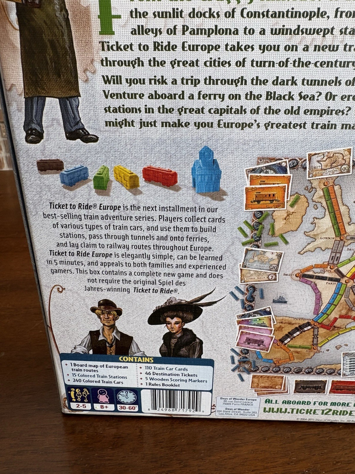 Days of Wonder Ticket to Ride Europe Board Game NEW! Open Box Sealed Cards