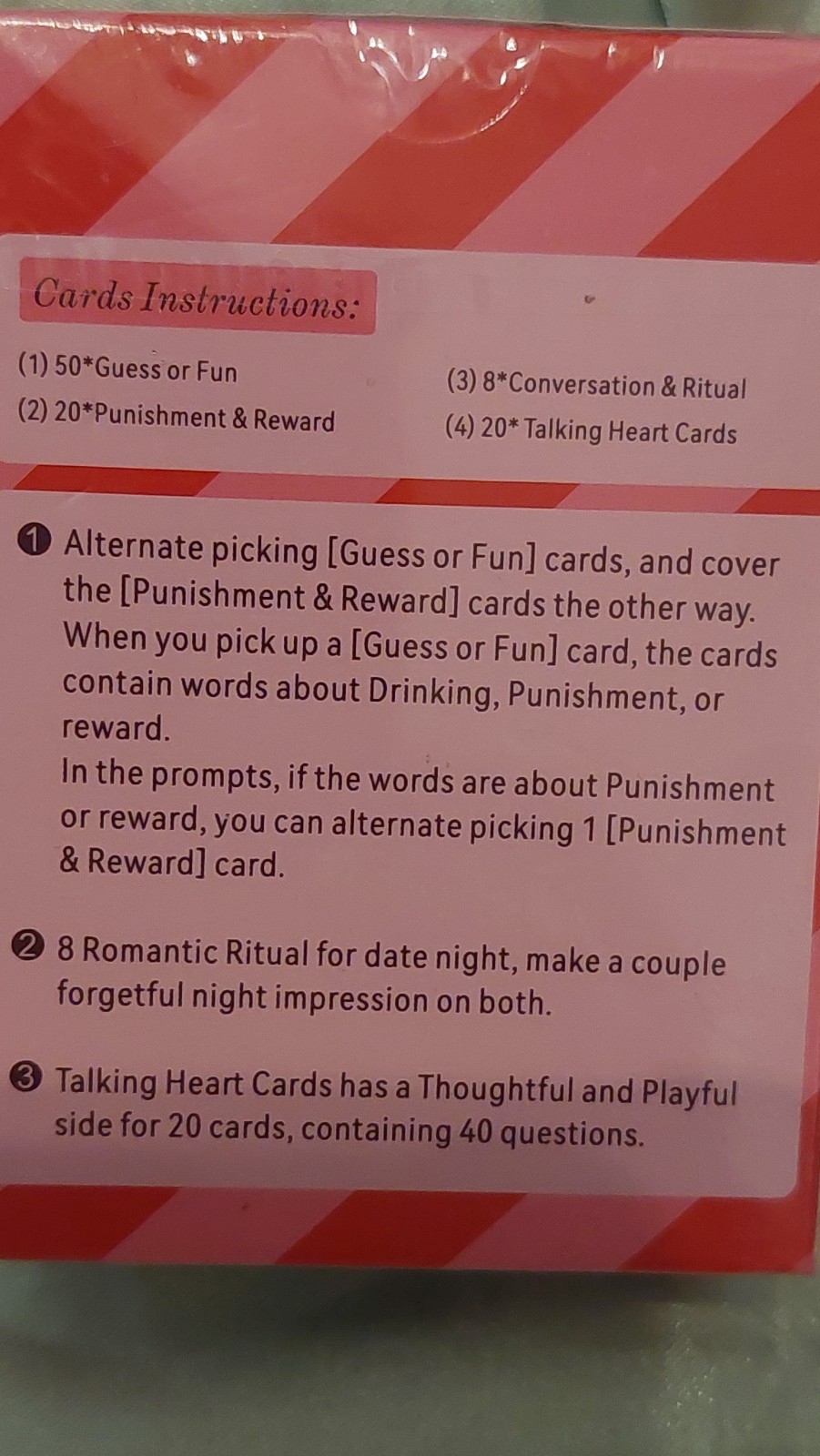 Spicy Couples Drinking Game Adult Card Game for Couples Date Night New Fun