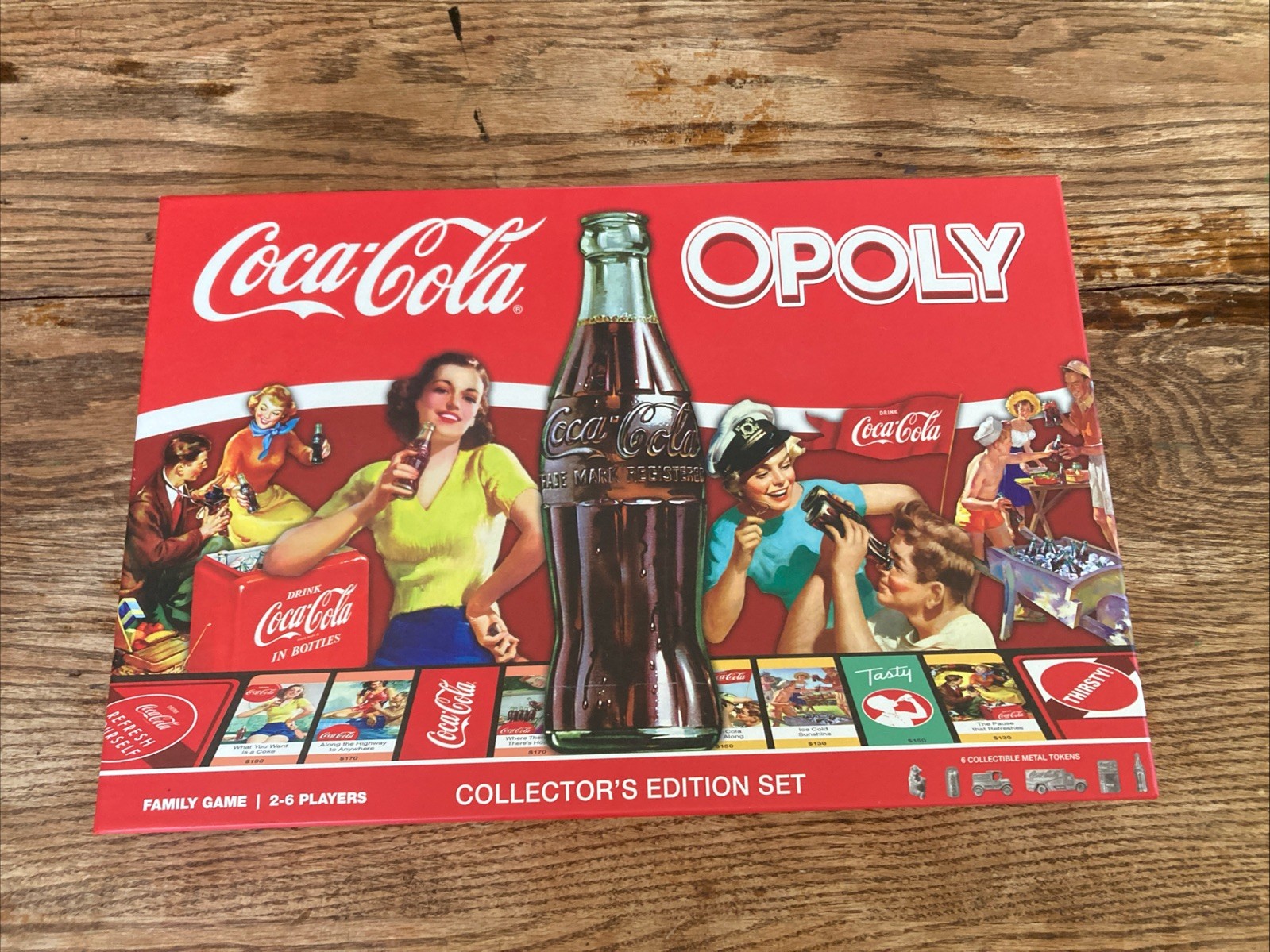 NEW Coca-Cola Opoly Board Game Collector’s Edition 6 Token Set by Masterpieces