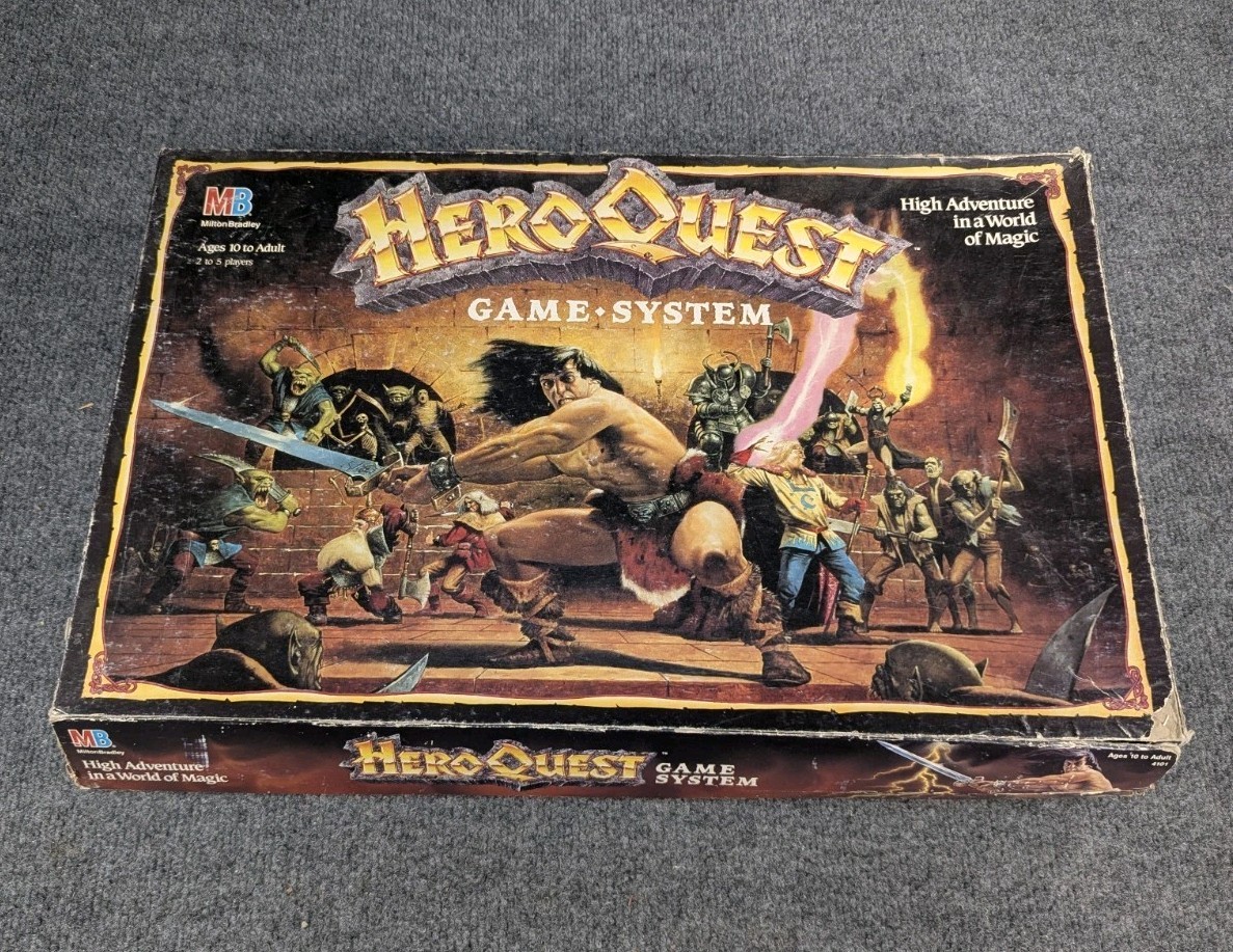 VTG 1990 Hero Quest Game System 90s Role Playing Board HeroQuest TONS OF PIECES
