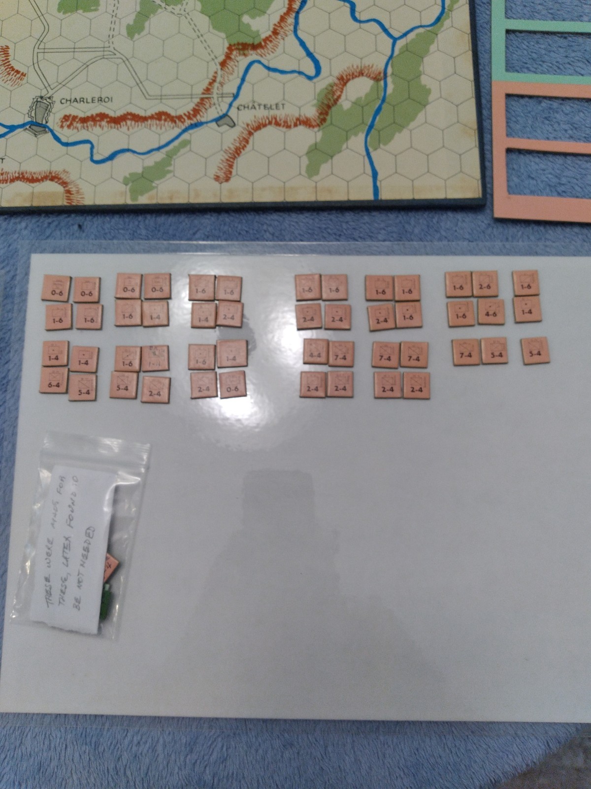 WATERLOO Wargame by Avalon Hill, 1962, Verified Complete, Punched